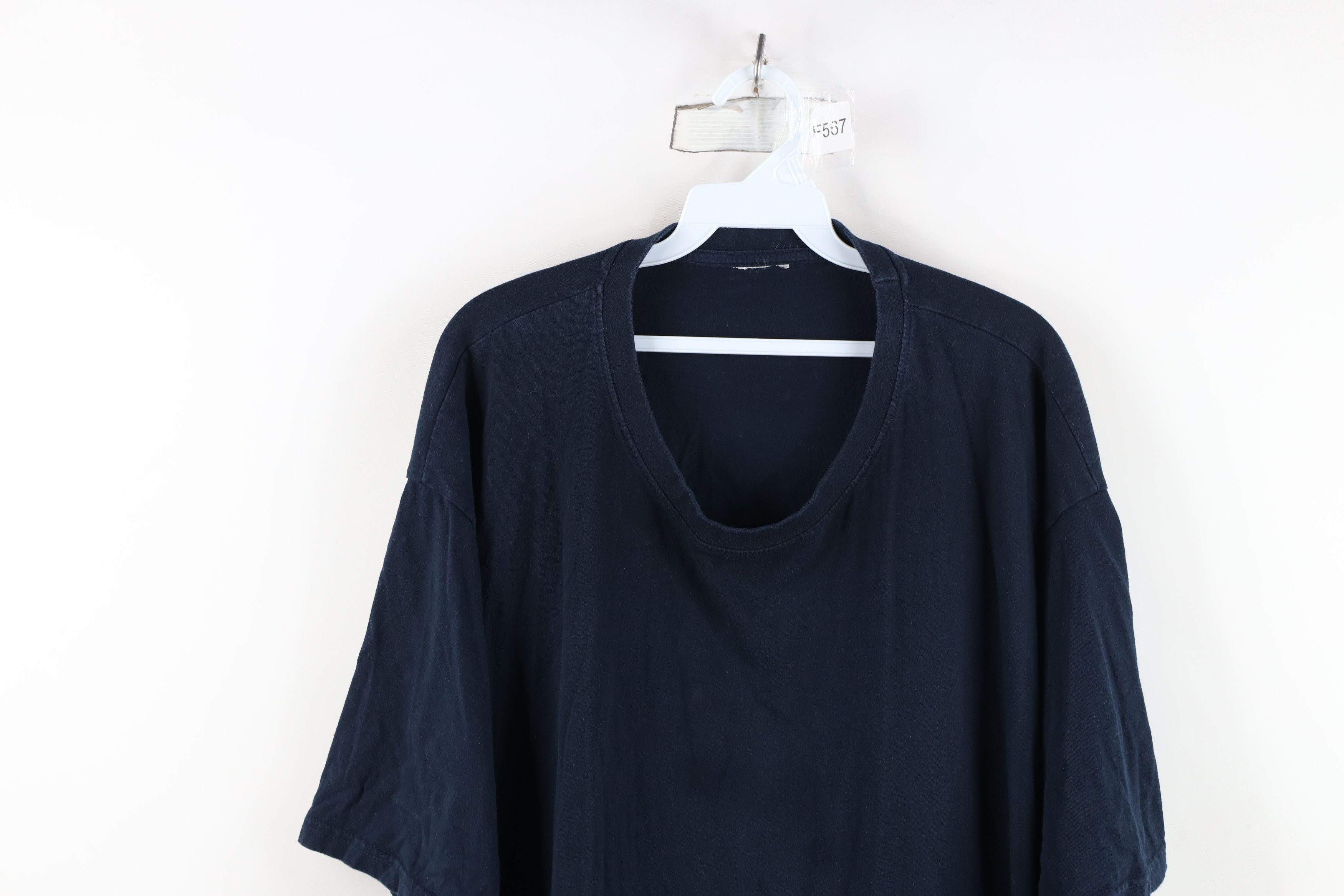 Vintage Vintage 90s Streetwear Short Sleeve T-Shirt Dark Blue Cotton Size US XXL / EU 58 / 5 - 2 Thumbnail