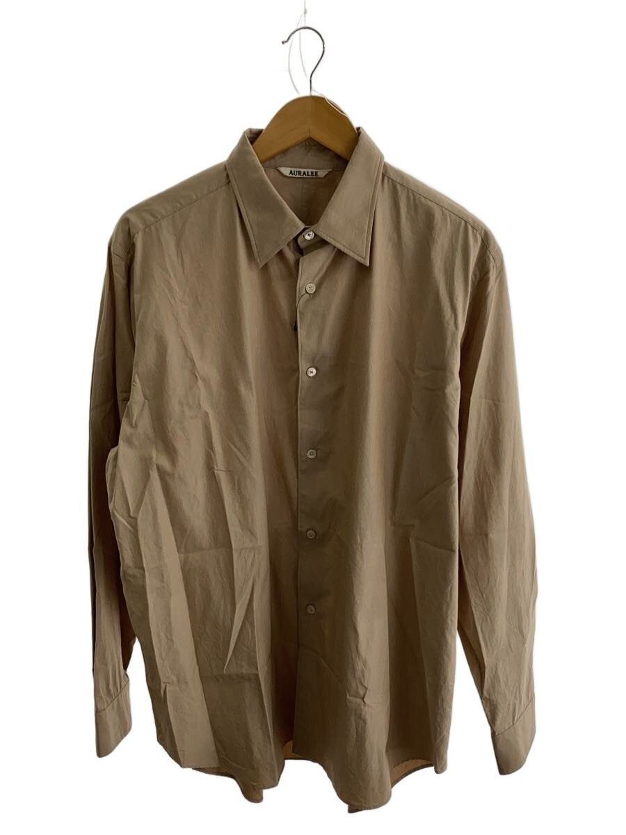 Auralee Beige Cotton Washed Finx Twill Shirt 23ss Size US XXL / EU 58 / 5 - 1 Thumbnail