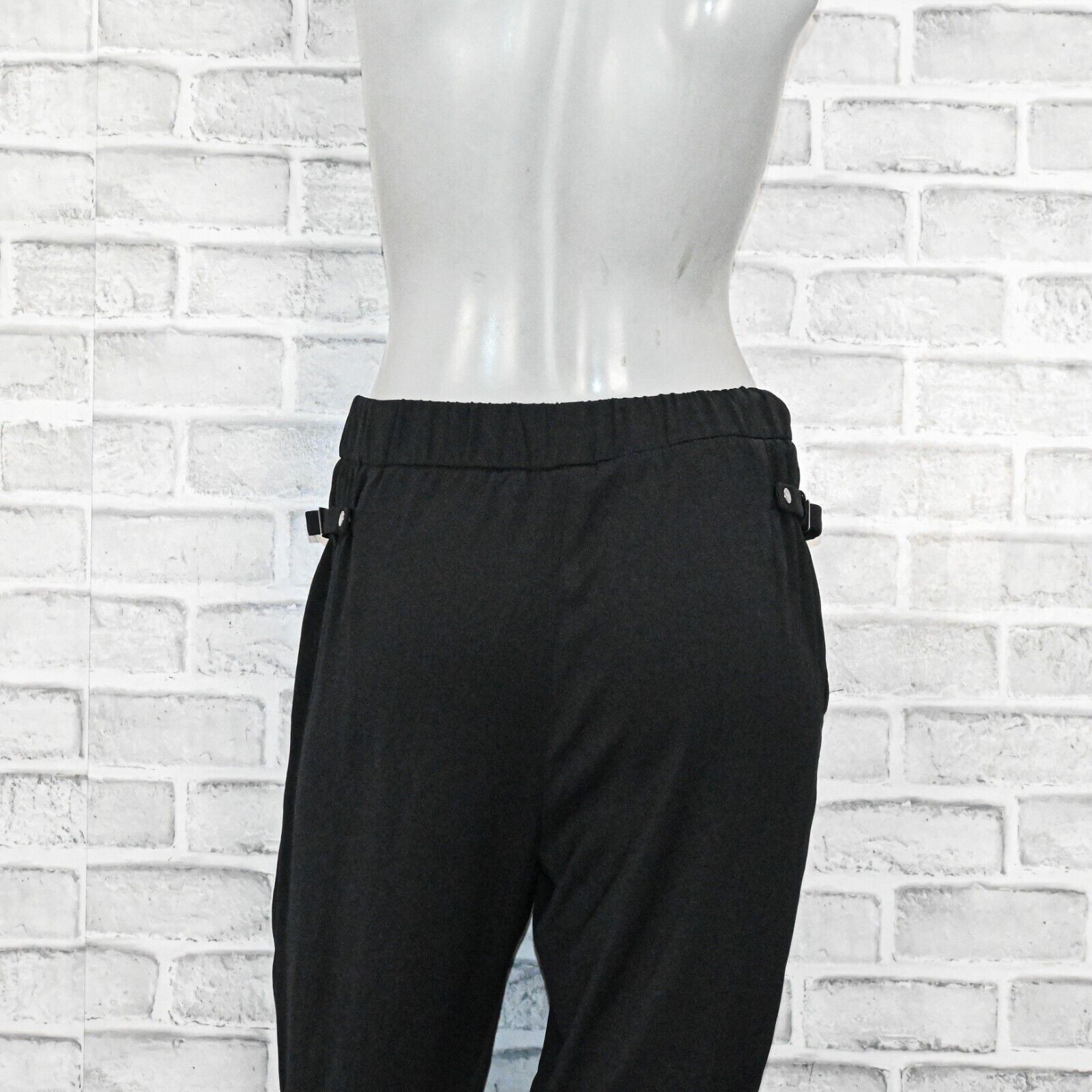 Helmut Lang Helmut Lang black Pleated pull up Pants belt loop ankles Size 25" / US 0 / IT 36 - 12 Thumbnail