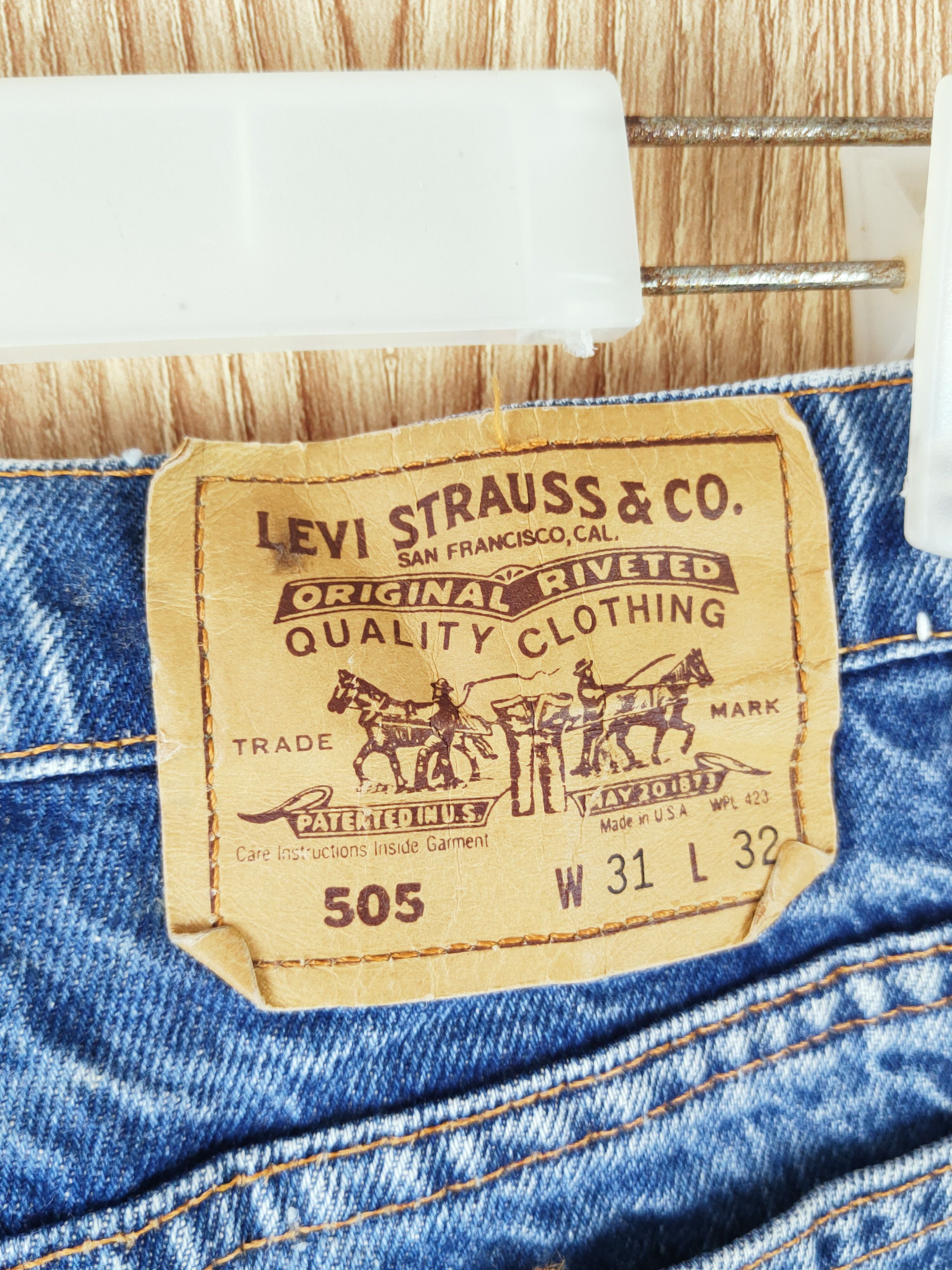 Levi's 505 Levi's orange tag faded Distressed Ripped denim #S2700 Size US 30 / EU 46 - 9 Thumbnail