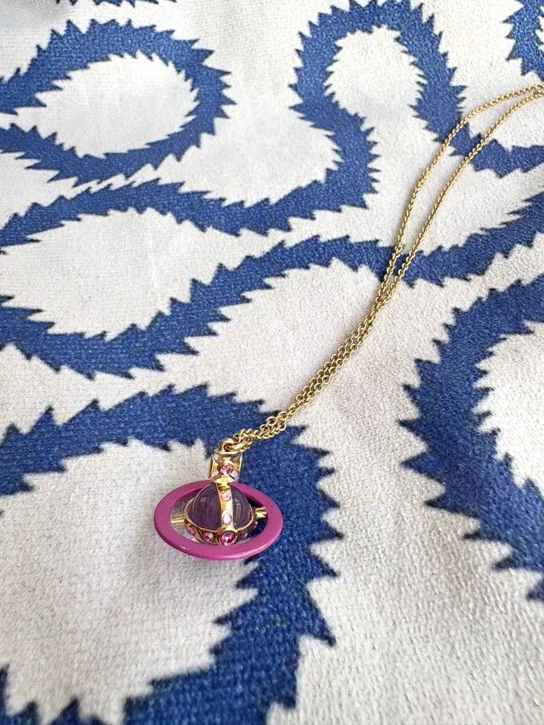 Vivienne Westwood Vivienne Westwood Plum Pink Pink Lacquered Saturn Orb Size ONE SIZE - 5 Thumbnail