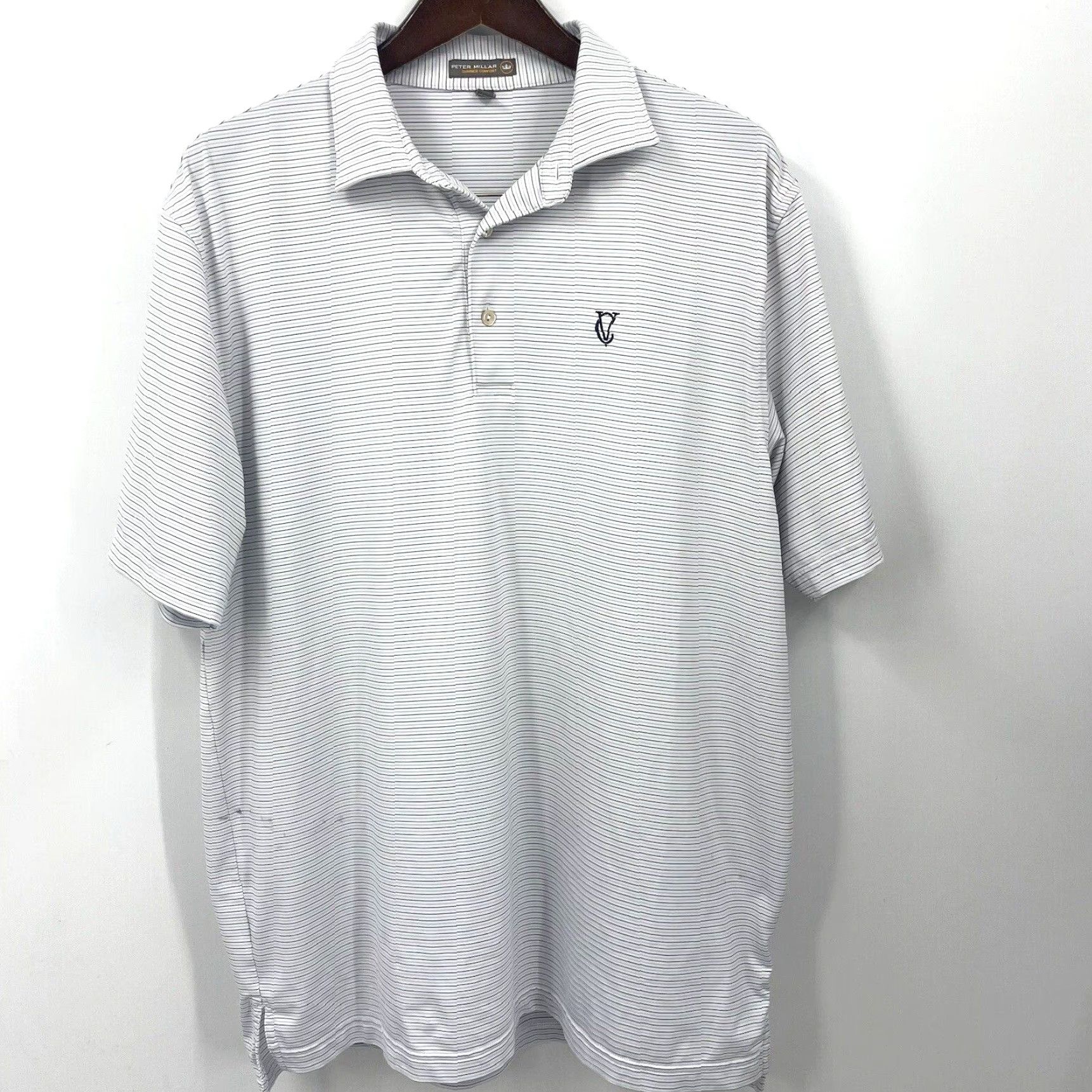 Peter Millar VINTAGE Peter Millar Polo Shirt Men Large Blue Short Sleeve Casual Golf Active Performance 90s Size US L / EU 52-54 / 3 - 2 Thumbnail