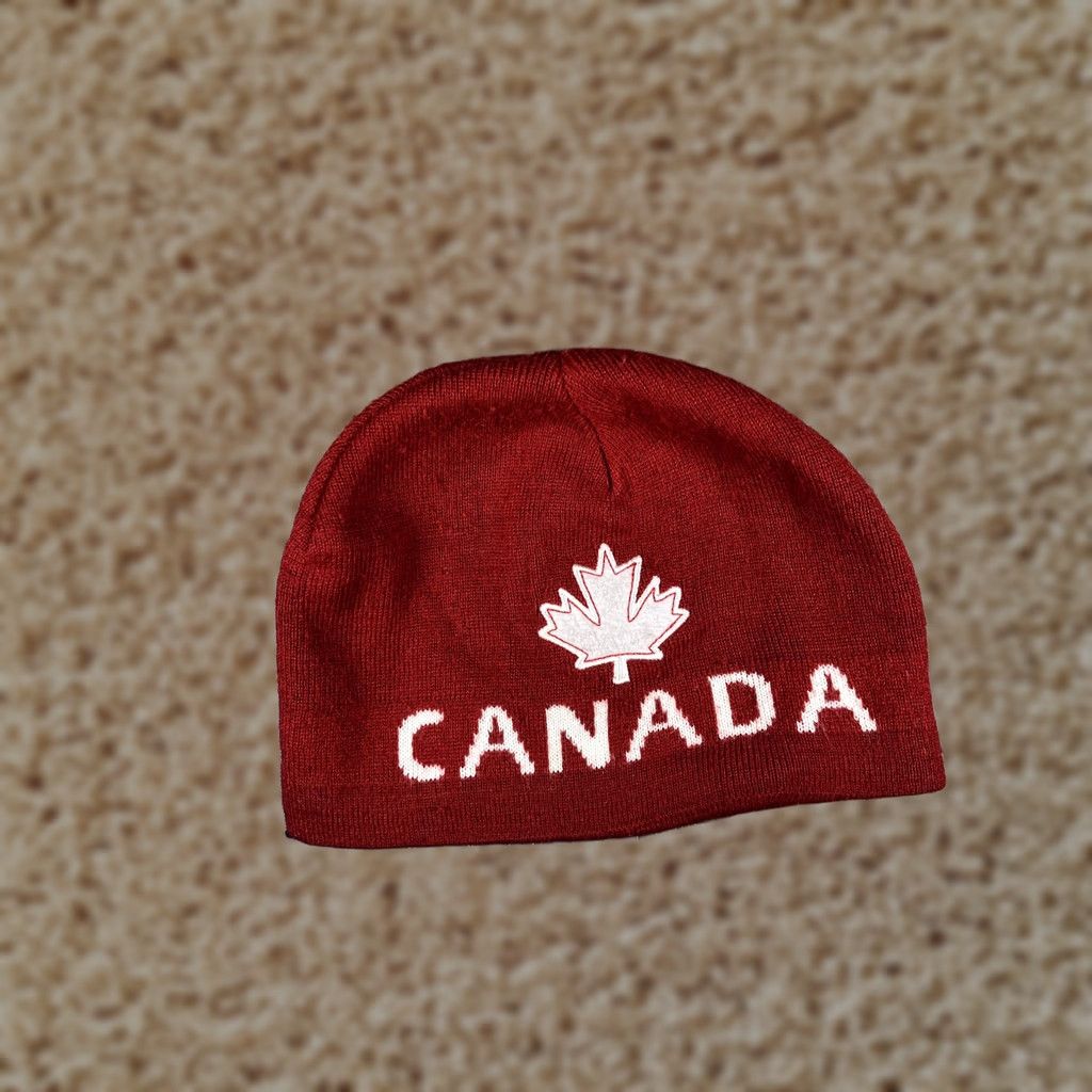 Vintage Kootenay Beanie Mens One Size Red Canada Maple Leaf Fleece Lined Winter Ski Hat Size US M / EU 48-50 / 2 - 1 Thumbnail