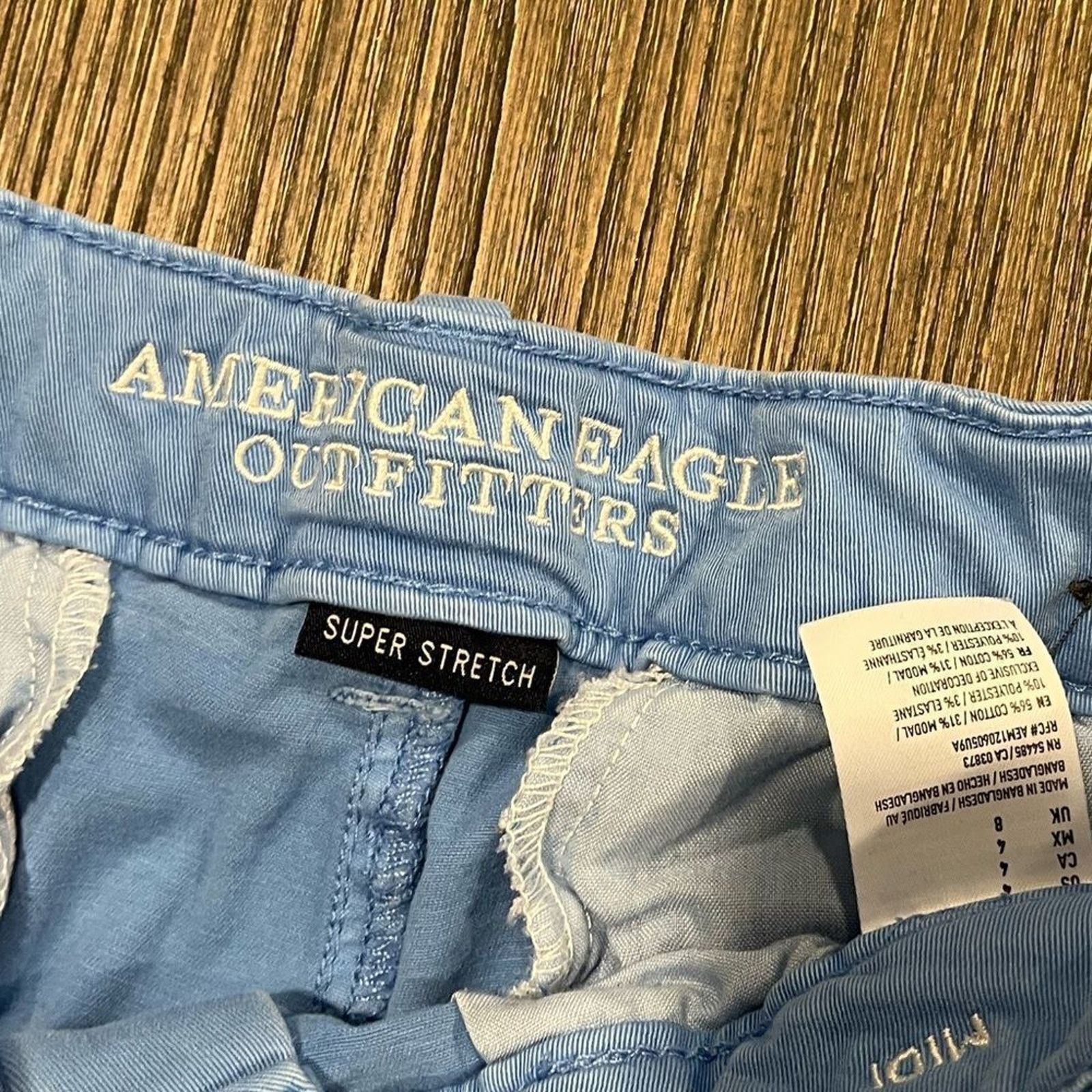 American Eagle Outfitters American Eagle Super Stretch Bright Blue Shorts Size 4 Size 27" / US 4 / IT 40 - 5 Thumbnail
