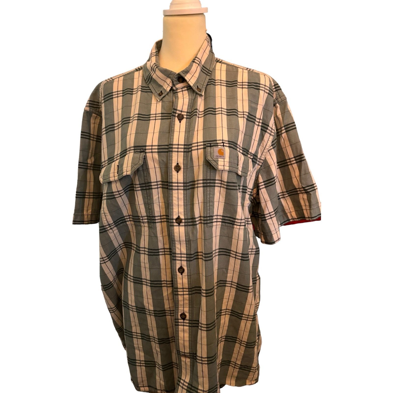 Carhartt Carhartt Original Fit Short Sleeve Shirt Men's XL Green Size US XL / EU 56 / 4 - 1 Thumbnail