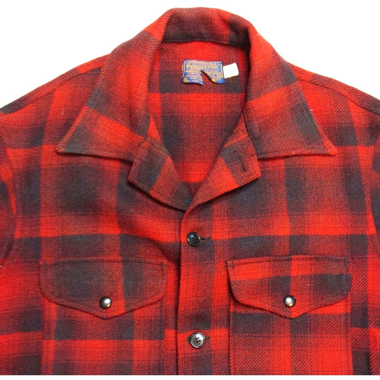 Pendleton VINTAGE Pendleton Jacket Mens Mackinaw Cruiser Wool Red Buffalo Plaid Mid-Length Coat Size US M / EU 48-50 / 2 - 4 Thumbnail