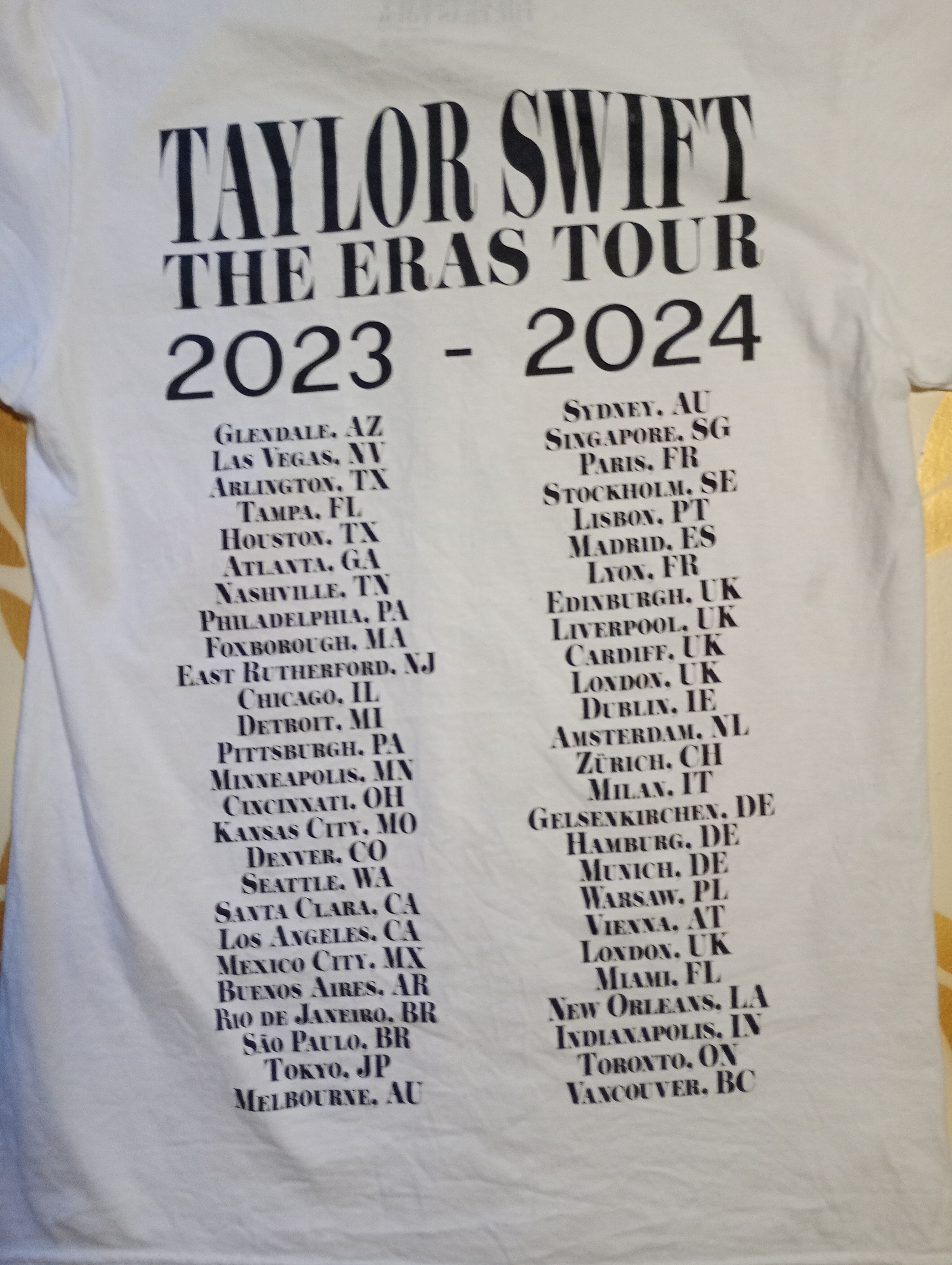 Band Tees Taylor Swift The Eras Tour 2023-2024 T-Shirt Size US XS / EU 42 / 0 - 7 Thumbnail