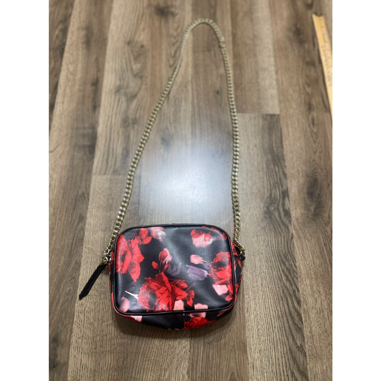 Victoria's Secret VICtoria's Secret Purse, Women's Side Purse, Red Black Gold Sling Bag Leather Black - Women's Vintage? No Size ONE SIZE - 2 Thumbnail