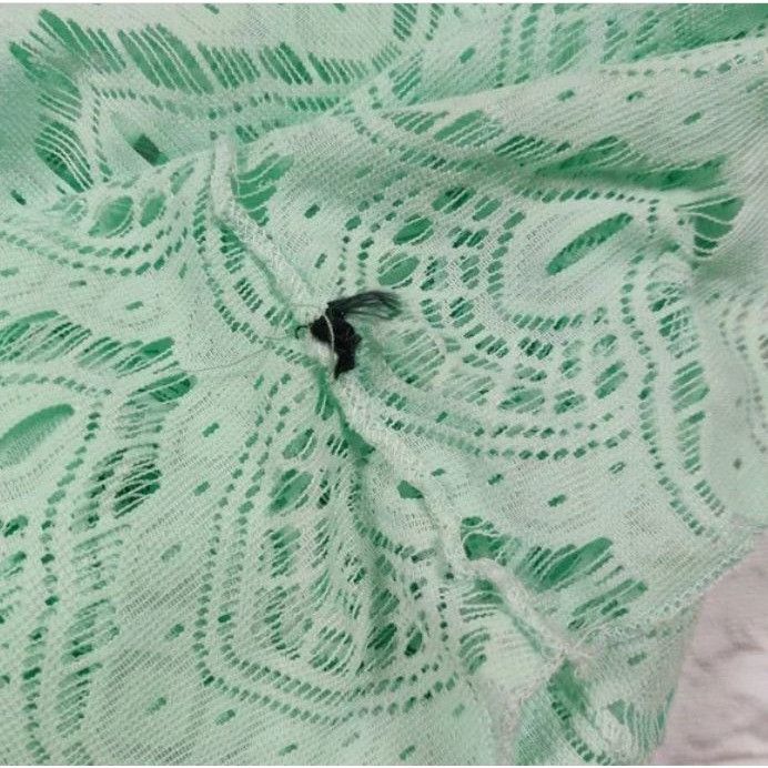 Other Mint Green Lace Infinity Scarf Lightweight Loop Circle Scarf Size ONE SIZE - 6 Thumbnail