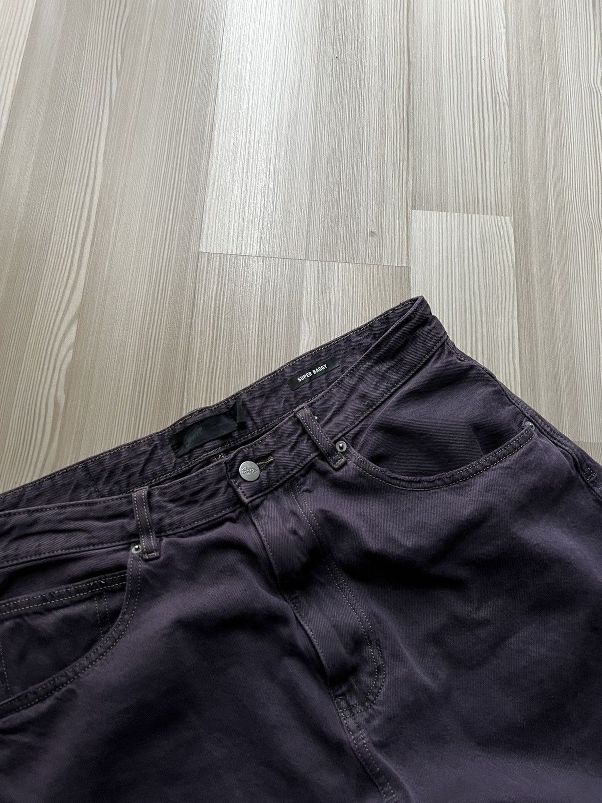 Other CRAZY VINTAGE SUPER BAGGY PURPLE DENIM JEANS JNCO STYLE Y2K Size US 34 / EU 50 - 3 Thumbnail