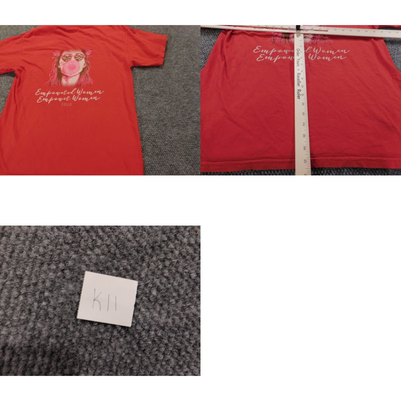 Comfort Colors Comfort Colors Shirt Mens Large Red Cotton Knit Short Sleeve Crew Neck Logo Classic Casual Men’s Shirt Size US L / EU 52-54 / 3 - 8 Thumbnail