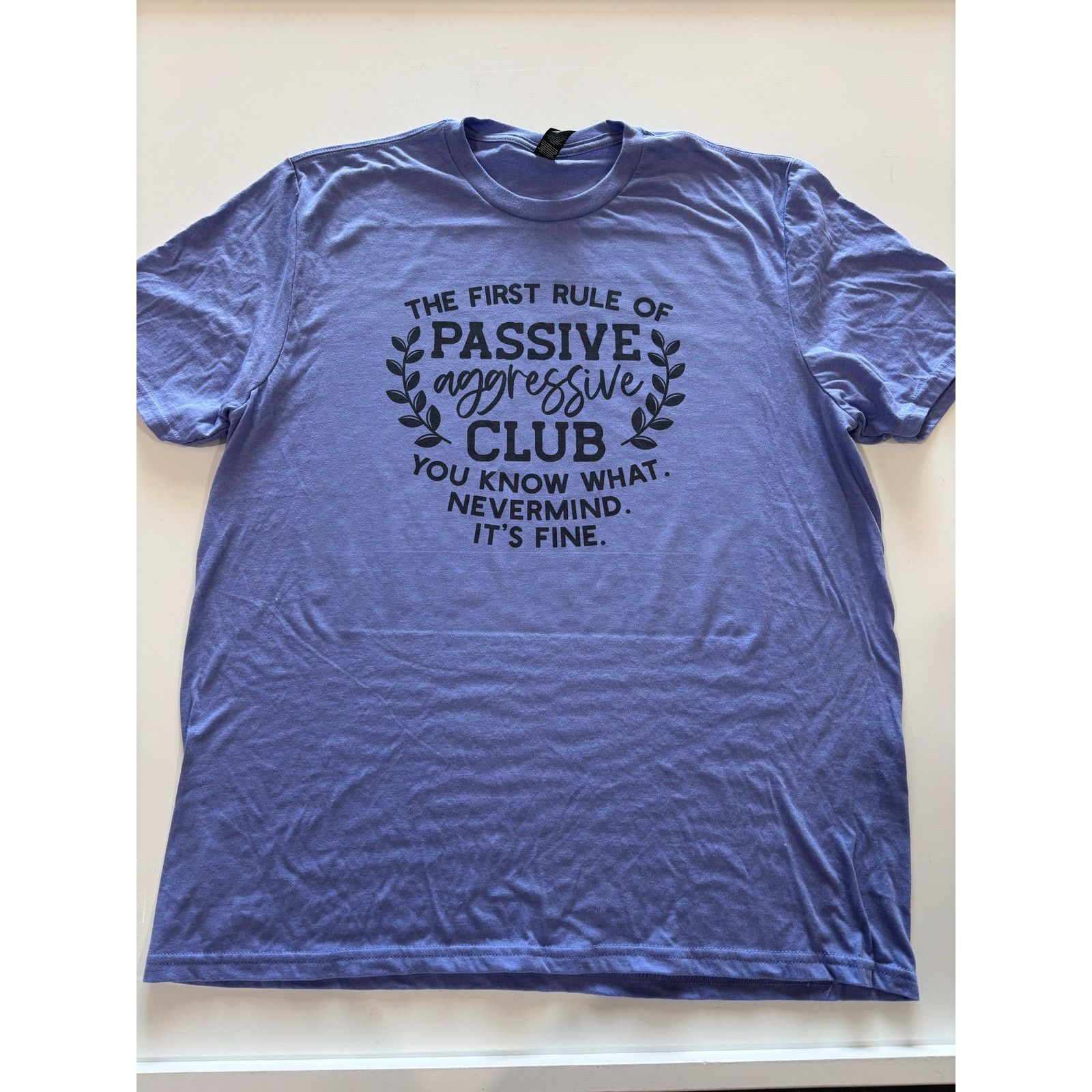 Other Periwinkle Passive Aggressive Club TShirt Sarcastic Tee Size XL / US 12-14 / IT 48-50 - 2 Thumbnail