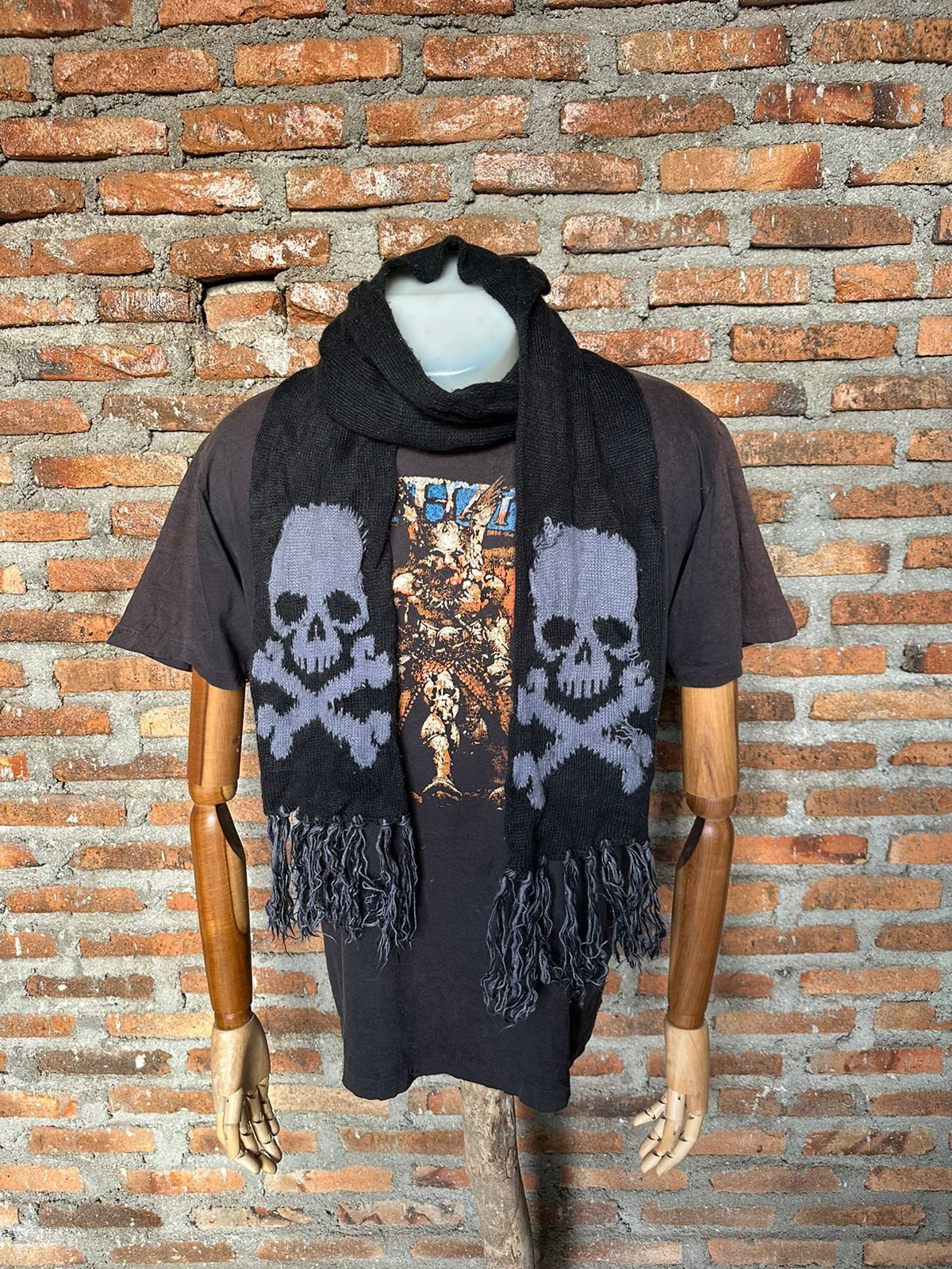 image of Skulls Distressed in Black, Men's