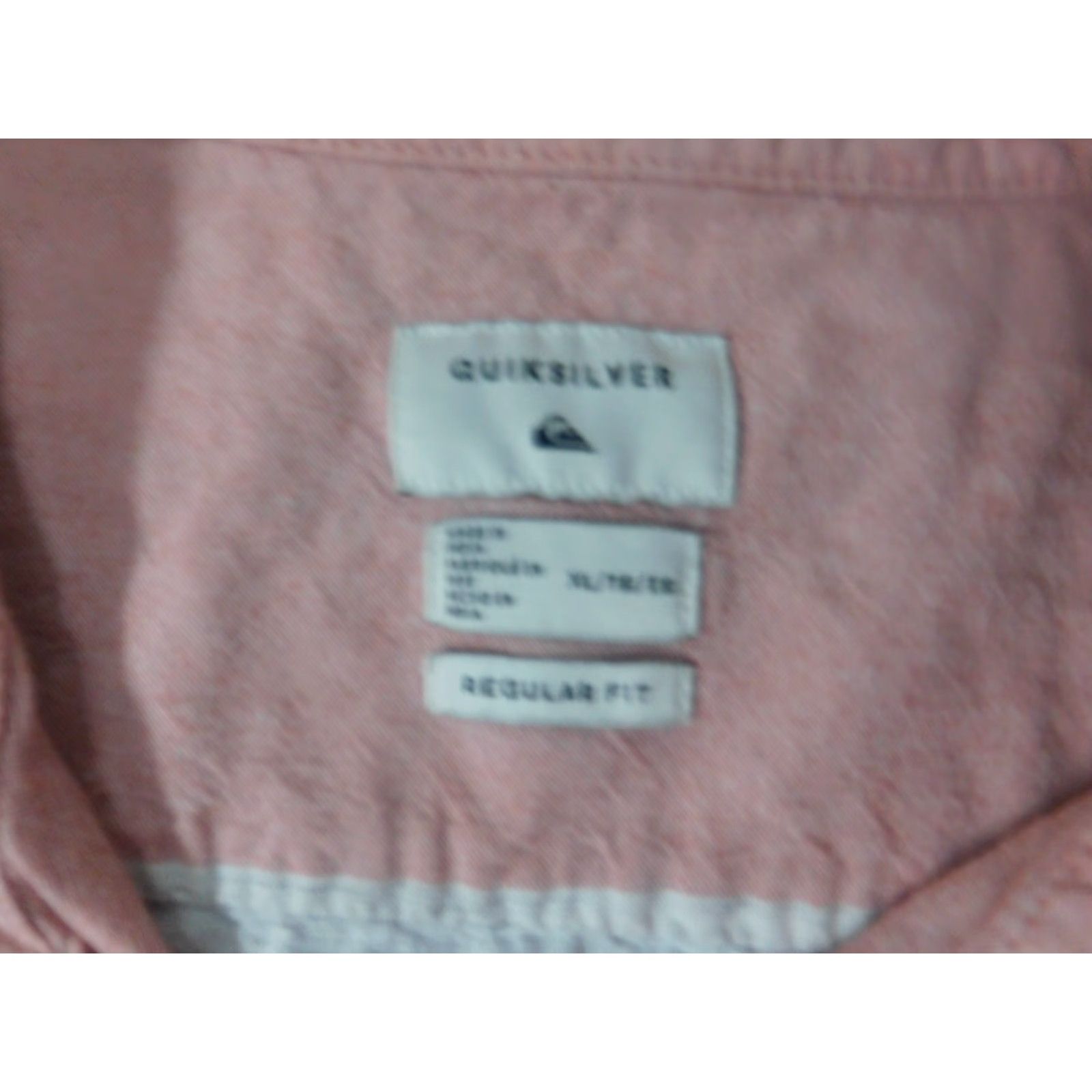 Quiksilver Quiksilver Shirt Mens XL Pink Lightweight Button-Down Short Sleeve Plaid Cotton Knit Size US XL / EU 56 / 4 - 5 Thumbnail