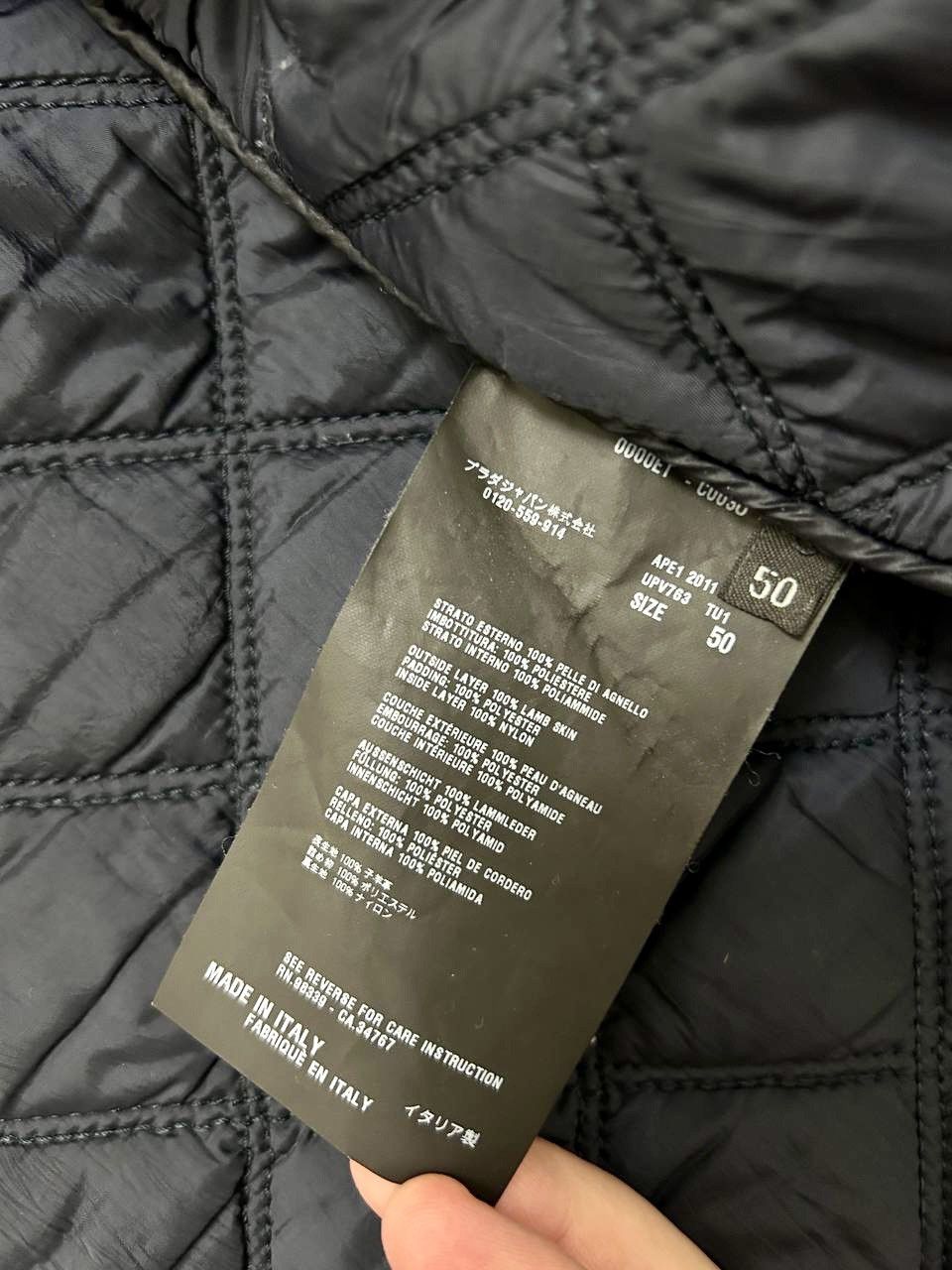 Prada Prada Mainline Luxurious Dark Ink Nappa Lamb Quilted Jacket Size US M / EU 48-50 / 2 - 15 Thumbnail