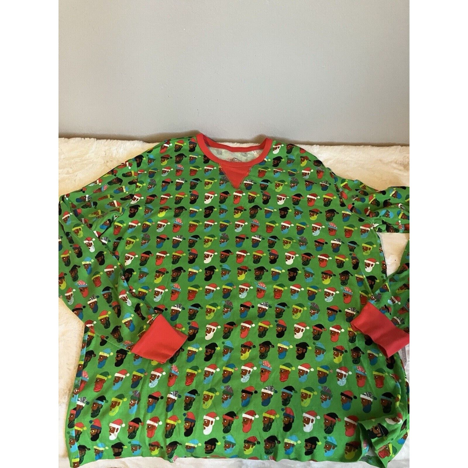 & Other Stories NWOT Mens Pajama set christmas holiday Beard large green Size US 39 - 2 Thumbnail