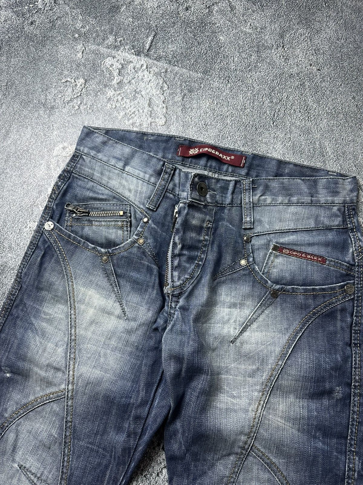 Japanese Brand Vintage Crazy Number Nine style y2k avantgarde jeans Size US 32 / EU 48 - 2 Thumbnail