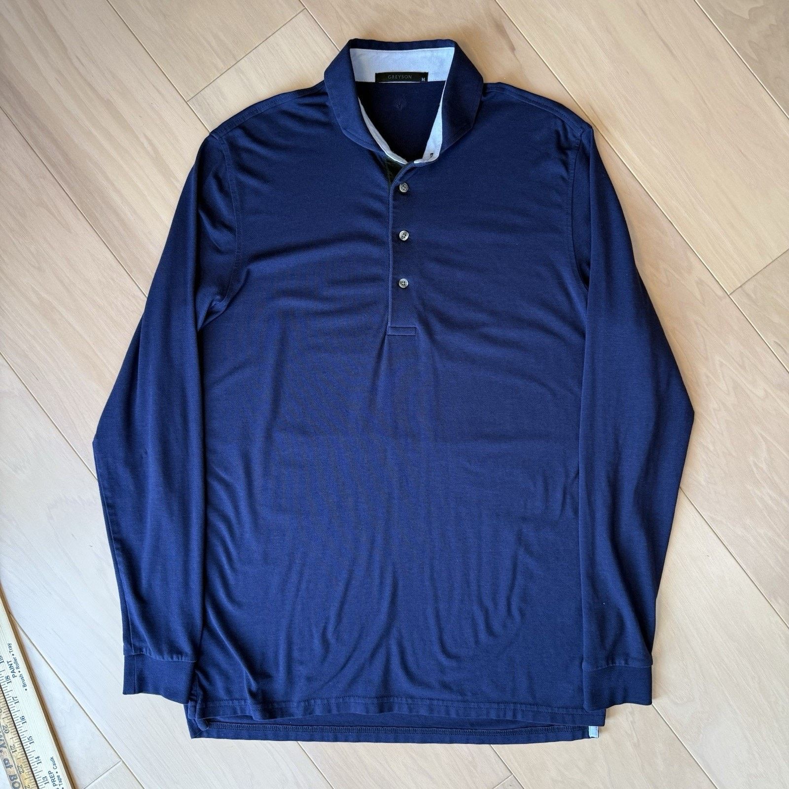 Other Greyson Apache Polo Shirt Medium Navy Long Sleeve Golf Size US M / EU 48-50 / 2 - 2 Thumbnail