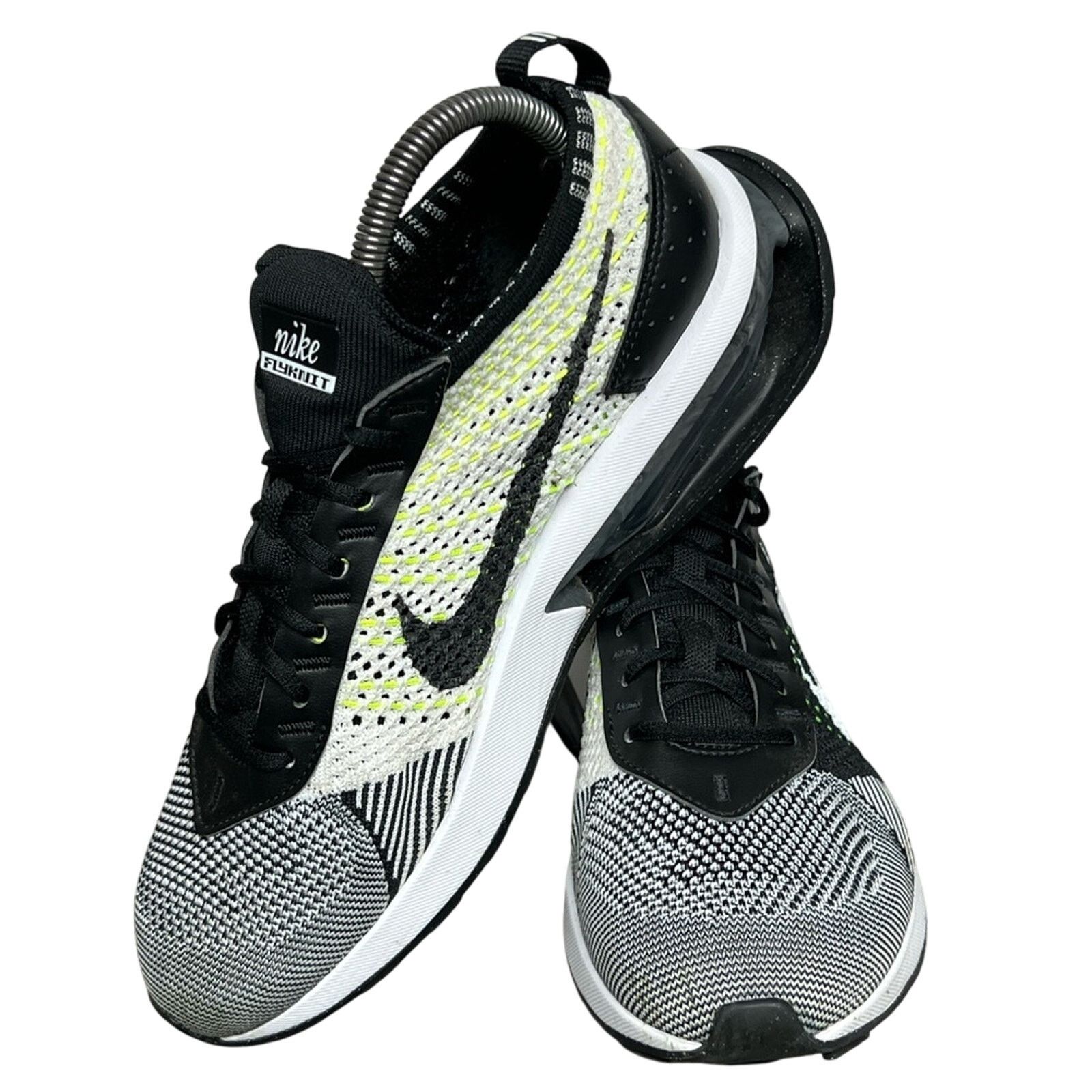 Nike Nike Air Max Flyknit Racer Running Womens Black White Volt Size US 8.5 / IT 38.5 - 3 Thumbnail