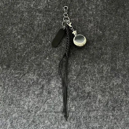 Jewelry Leather Tassel Keychains with Mini Flask Charms Size ONE SIZE - 6 Thumbnail