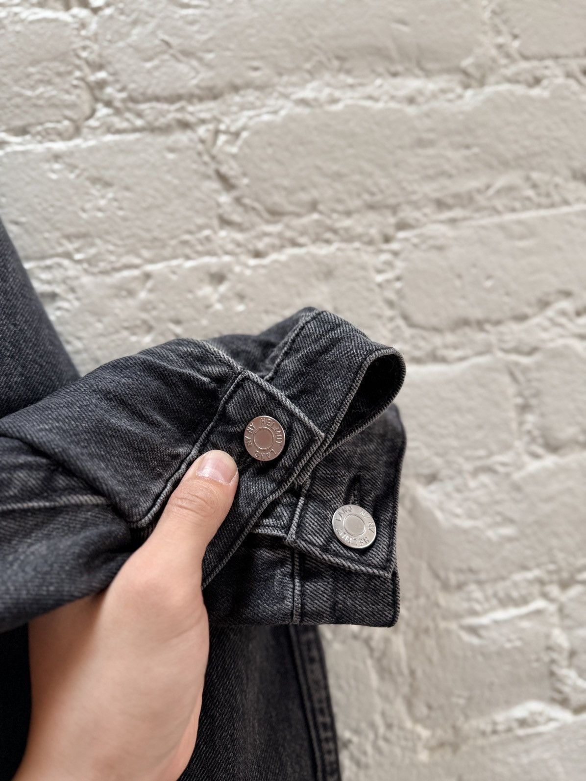 Helmut Lang Black Stonewash Denim Trucker Jacket Size US XL / EU 56 / 4 - 5 Thumbnail