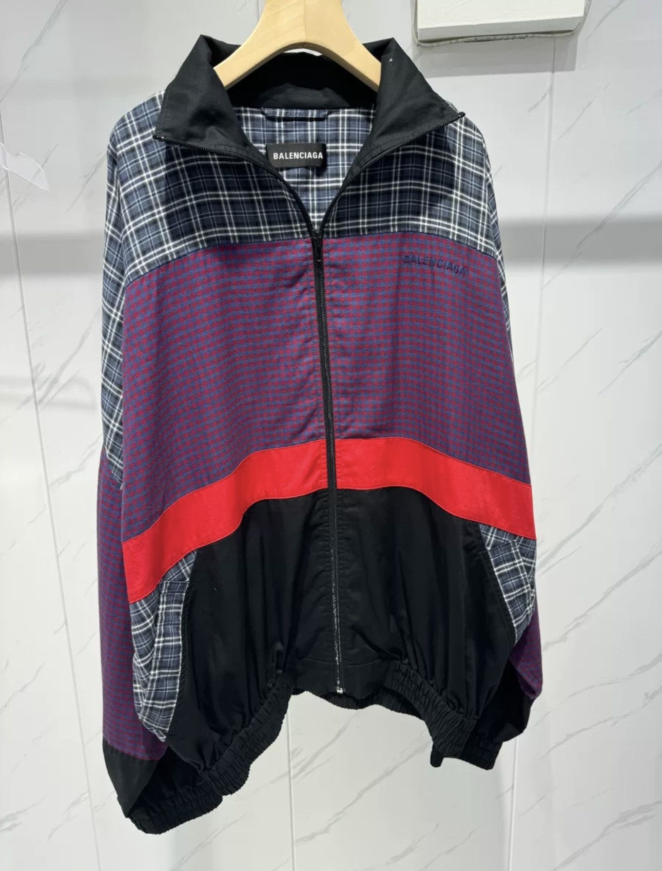 Balenciaga Balenciaga patchwork plaid logo submachine jacket -DMC Size US S / EU 44-46 / 1 - 1 Thumbnail