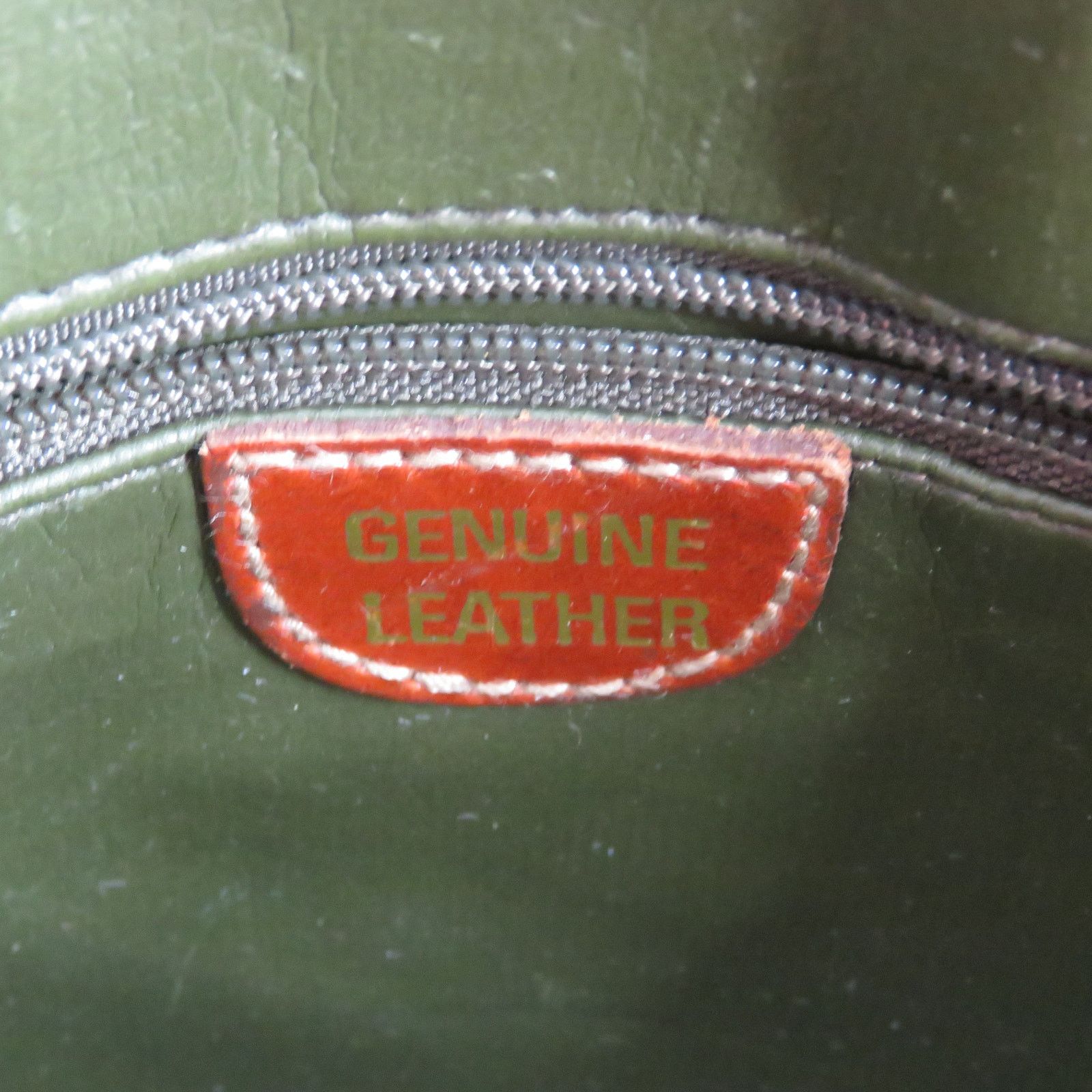 Vintage Vintage Olive Green Genuine Leather Crossbody Bag Retro Size ONE SIZE - 10 Thumbnail