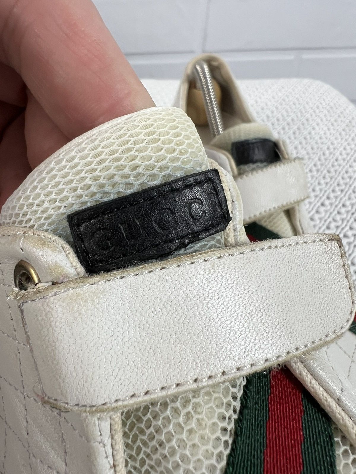 Gucci Gucci Leather Sneakers White Size 37 Size US 7 / IT 37 - 3 Thumbnail
