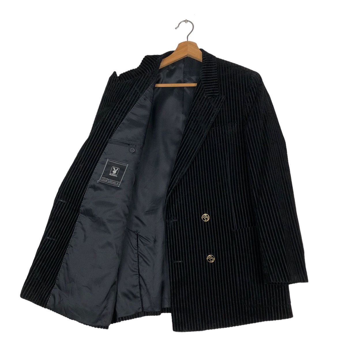 Japanese Brand 🔥Vintage Double Breasts Coats Jacket Striped Playboy Japan Size US M / EU 48-50 / 2 - 11 Thumbnail