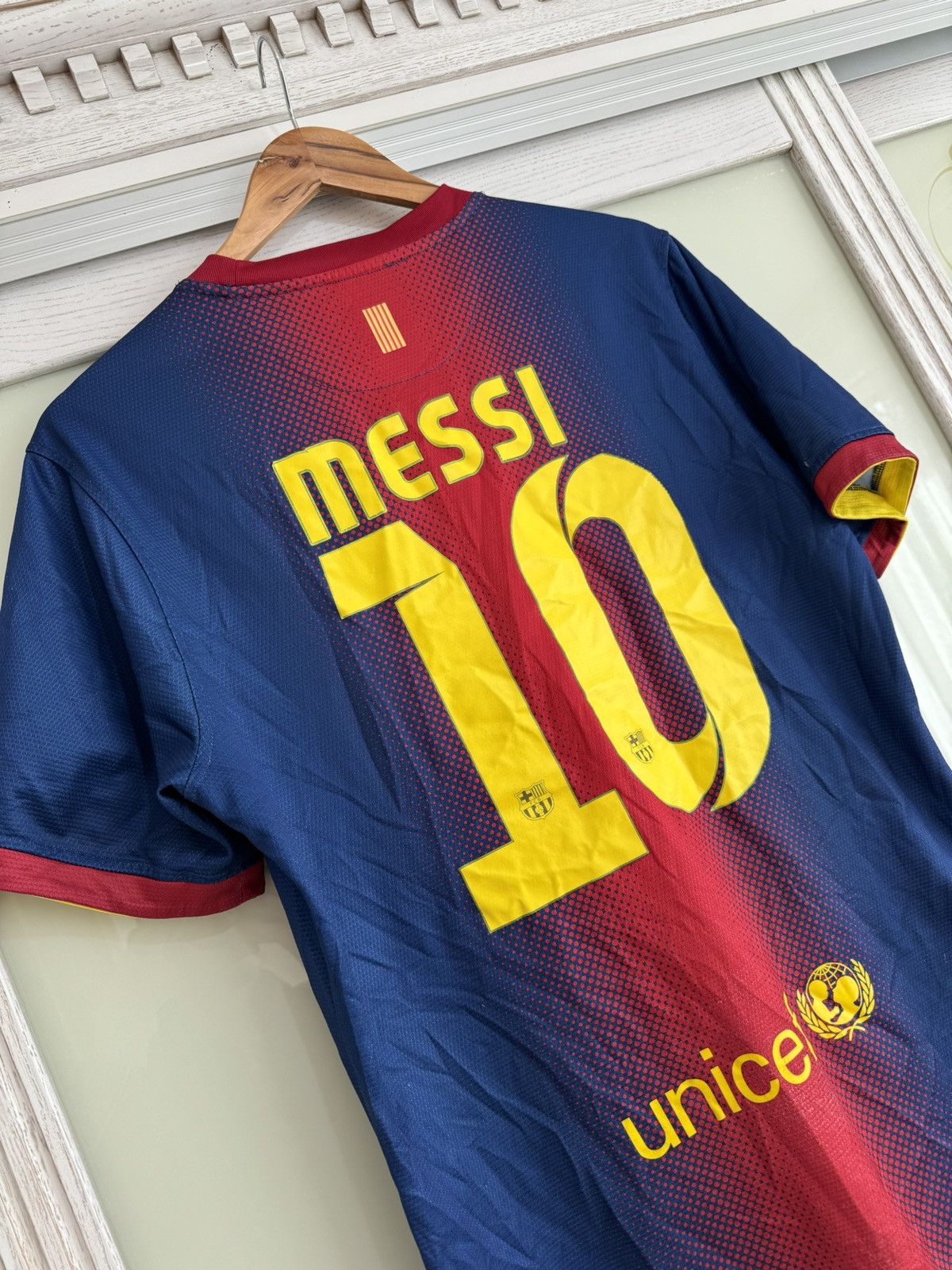 Nike Barcelona Messi 2012-2013 Home Soccer Jersey Football Shirt Size US L / EU 52-54 / 3 - 4 Thumbnail