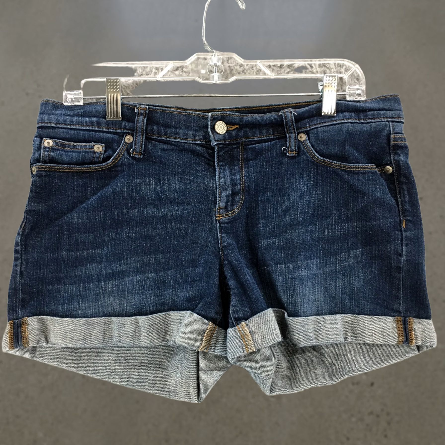 Banana Republic Banana Republic Chino Shorts 29/8 Blue Denim Mid Rise 5 Pockets Zip Fly Casual Womens Size 24" / US 00 / IT 34 - 1 Thumbnail