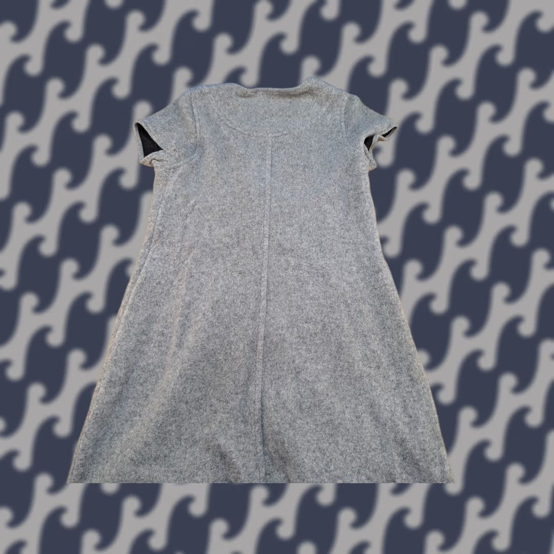 Vintage Avoca Anthology Ireland Dress Wool Viscose Gray Size 2 Ladies Sleeveless Cardigan Dress Short A-Line Casual Workwear Womens Size XS / US 0-2 / IT 36-38 - 1 Thumbnail