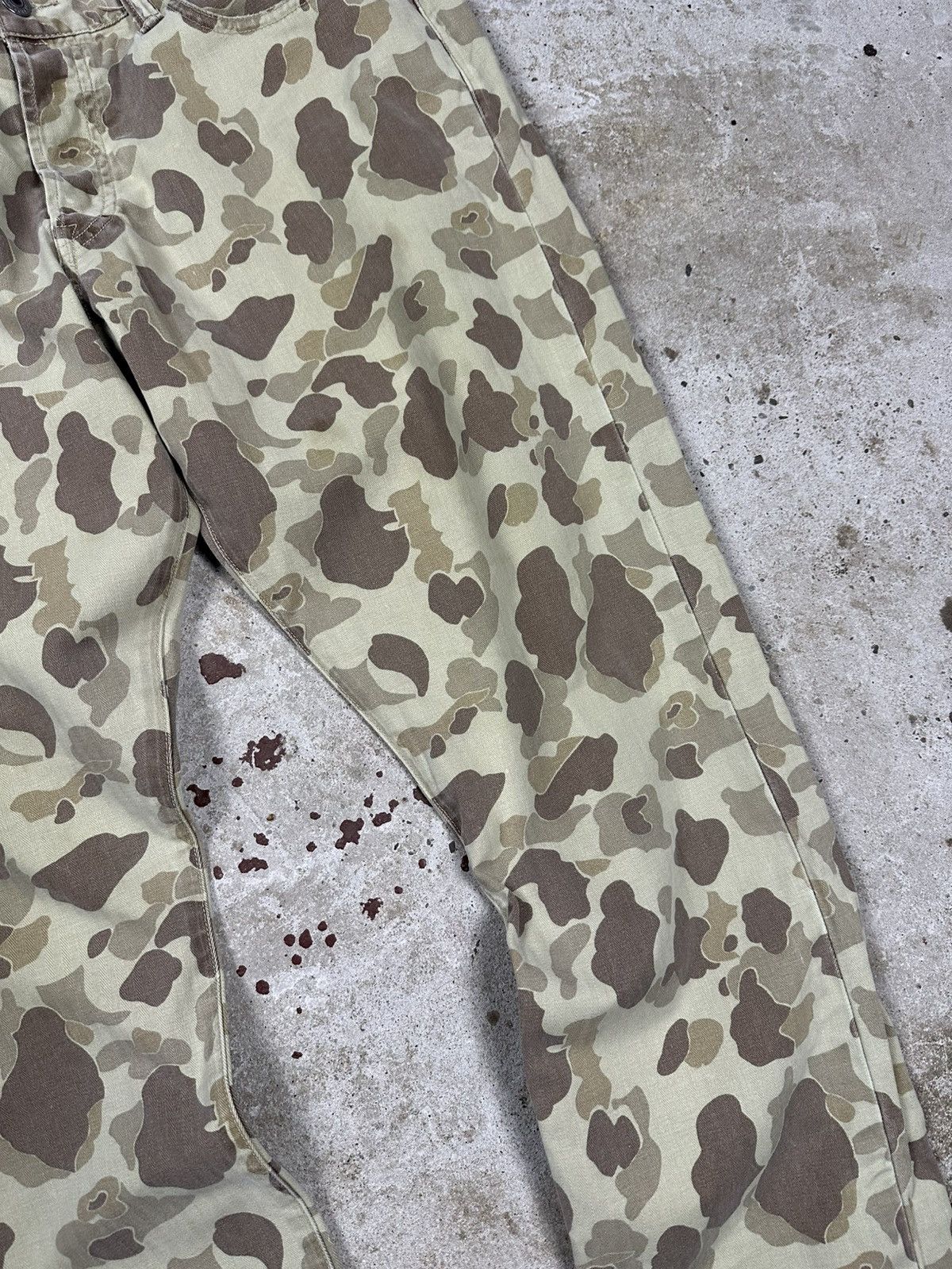 Polo Ralph Lauren Vintage Y2K Polo Ralph Lauren Beige Camo Denim Pants Jeans Size US 35 - 5 Thumbnail