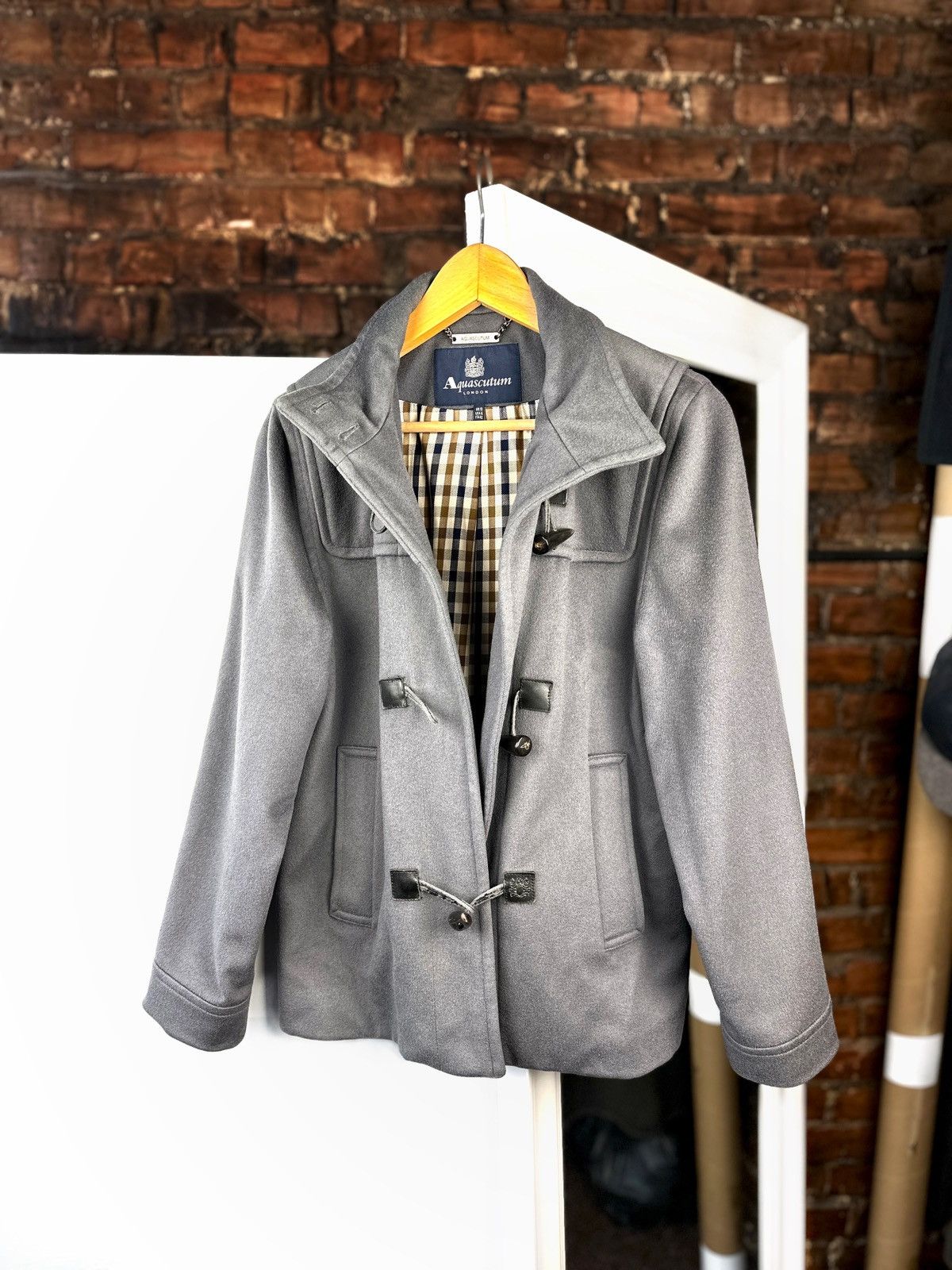 Aquascutum Women’s Aquascutum Grey Wool Duffle Coat — Made in UK Size M / US 6-8 / IT 42-44 - 3 Thumbnail