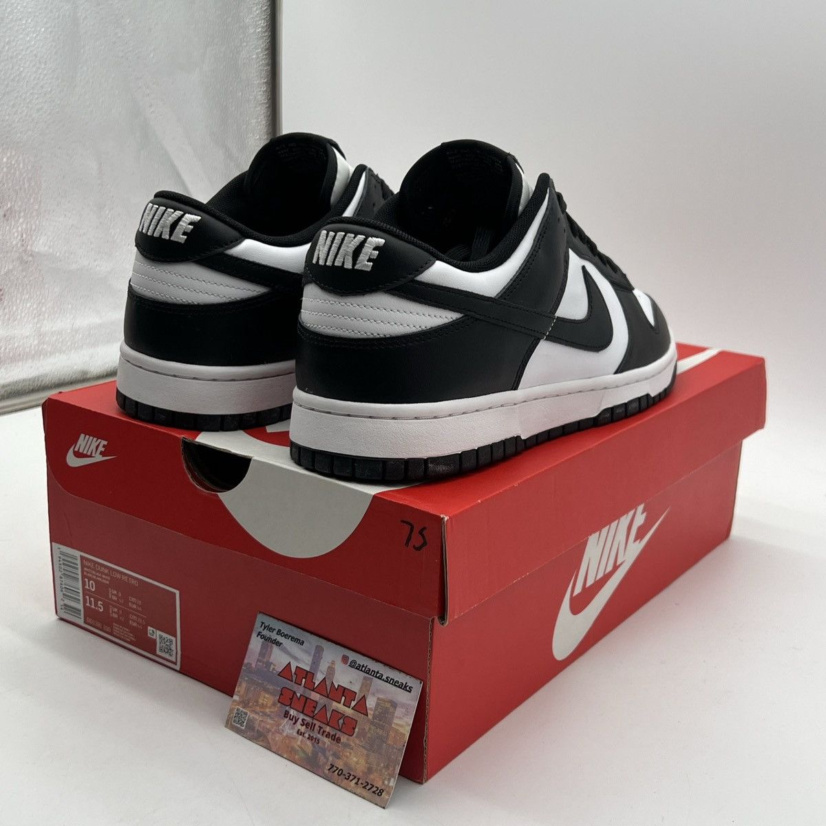 Nike Nike dunk low black white Size US 10 / EU 43 - 5 Thumbnail