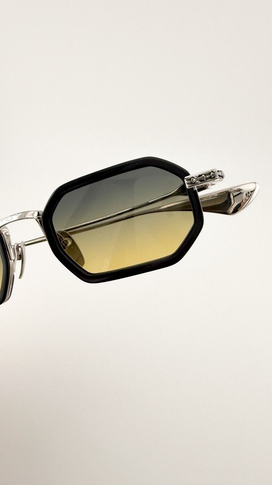 Chrome Hearts RARE! CHROME HEARTS STYLIDA BLACK/SHINY SILVER-SUN Size ONE SIZE - 4 Thumbnail