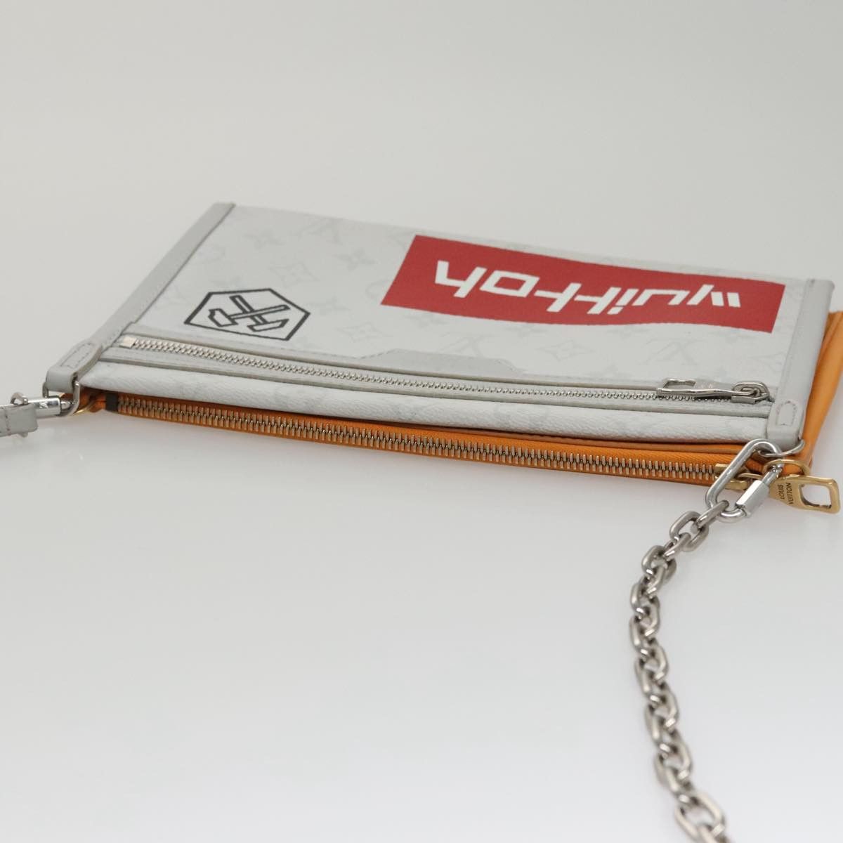 Louis Vuitton LOUIS VUITTON Monogram White Flat Mensenger Shoulder Bag Size ONE SIZE - 6 Thumbnail