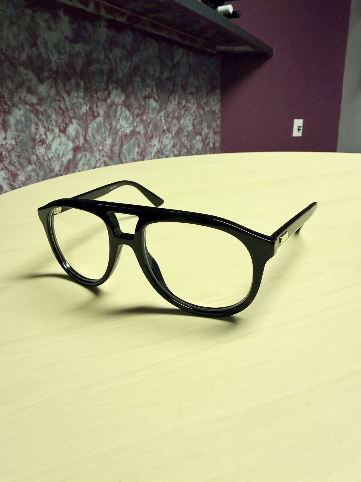 Gucci GUCCI Aviator Eyeglasses with non-prescription lenses Size ONE SIZE - 5 Thumbnail