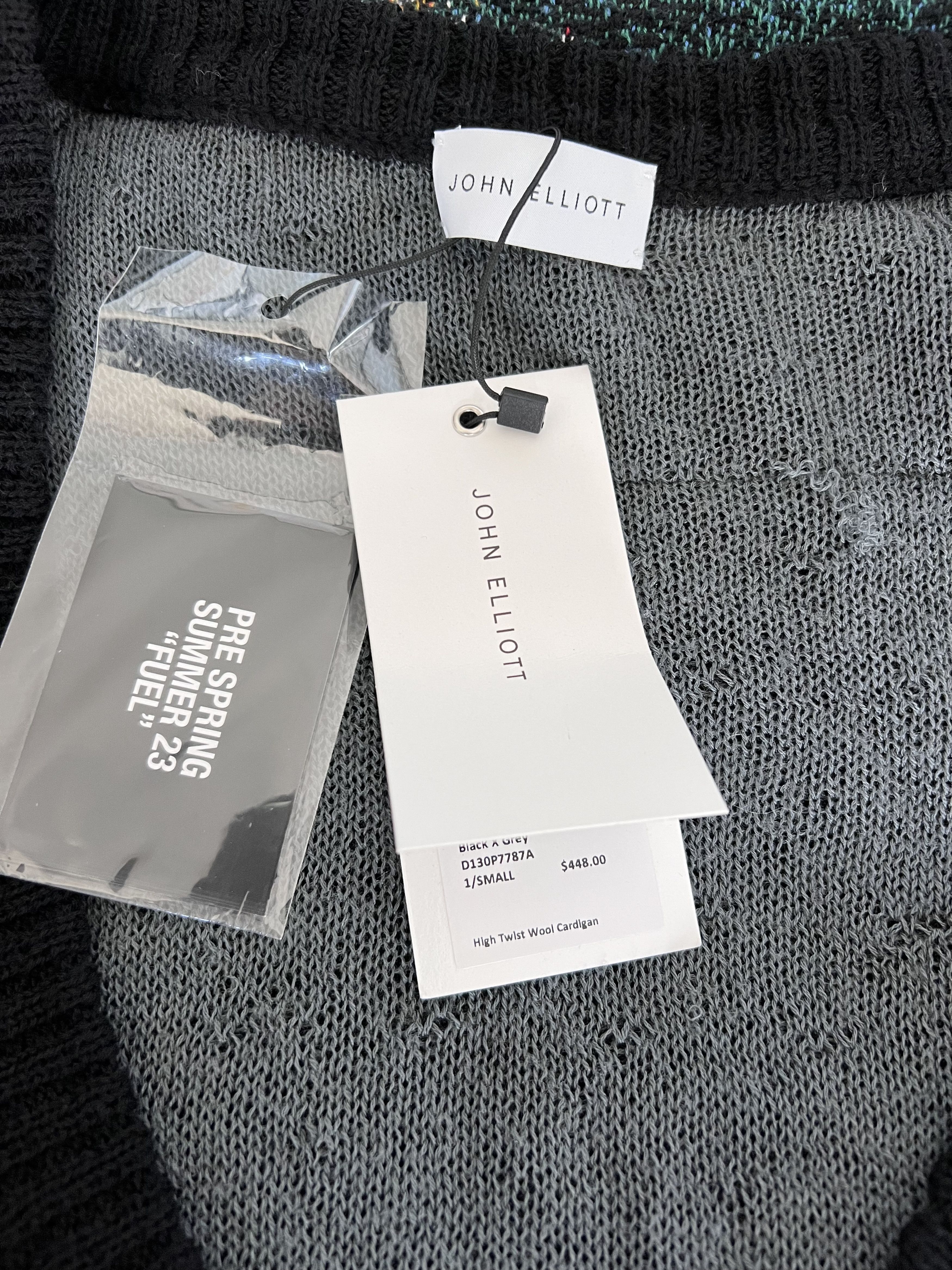 John Elliott John Elliott High Twist Wool Cardigan in Black Size US S / EU 44-46 / 1 - 8 Thumbnail