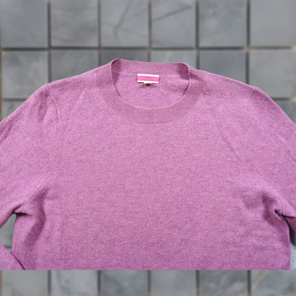 J.Crew J.Crew Sweater Womens Medium Purple 100% Cashmere Knit Crewneck Luxury Soft Size M / US 6-8 / IT 42-44 - 1 Thumbnail