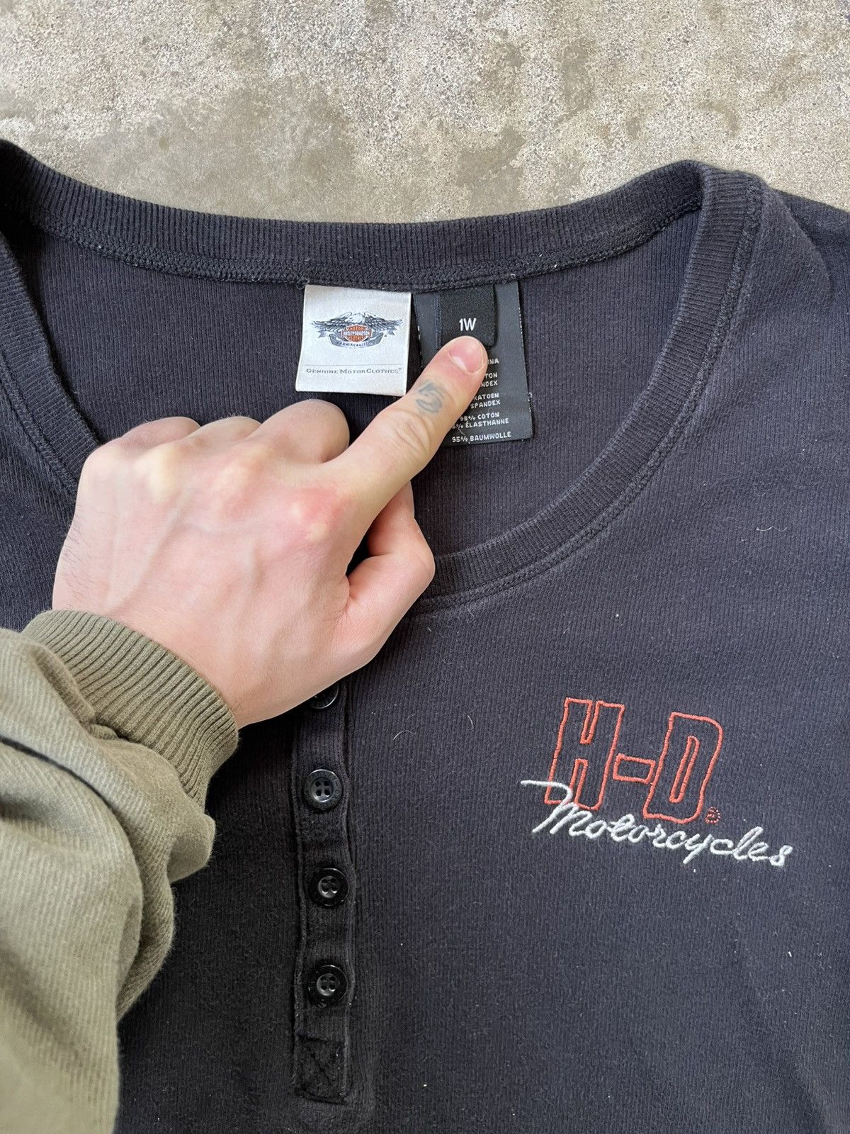 Harley Davidson Y2K Harley Davidson Embroidered Longsleeve Size M / US 6-8 / IT 42-44 - 3 Thumbnail
