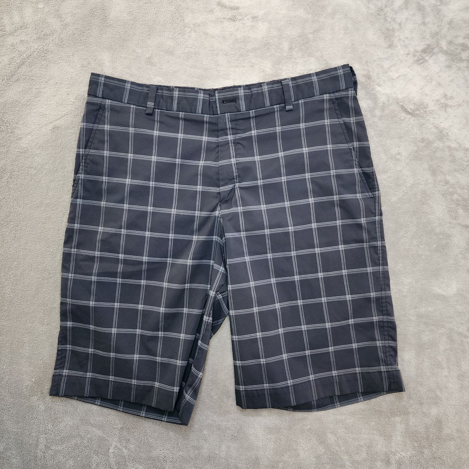 Nike Nike Charcoal Gray Checkered Golf Shorts Size 35 - Size US 35 - 1 Thumbnail