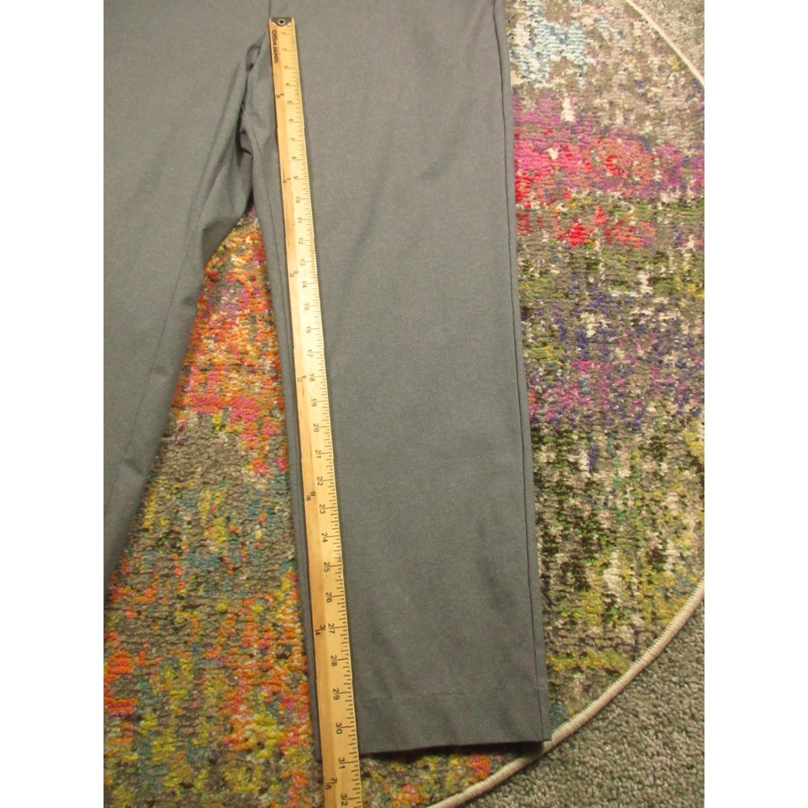 Uniqlo UniQlo Dress Pants Womens 2XL Gray Smart Ankle Stretch Pockets Office Retro EUC Size 40" / US 18 - 7 Thumbnail