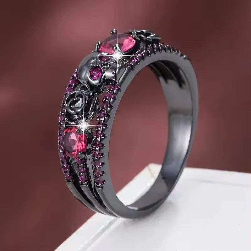 Jewelry × Vintage Vintage Skull Flower Ring Size ONE SIZE - 2 Thumbnail