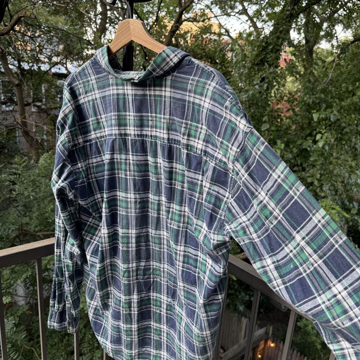 Vintage Thrashed Faded Distressed Flannel Shirt ERD Grunge Chrome Size US XL / EU 56 / 4 - 4 Thumbnail