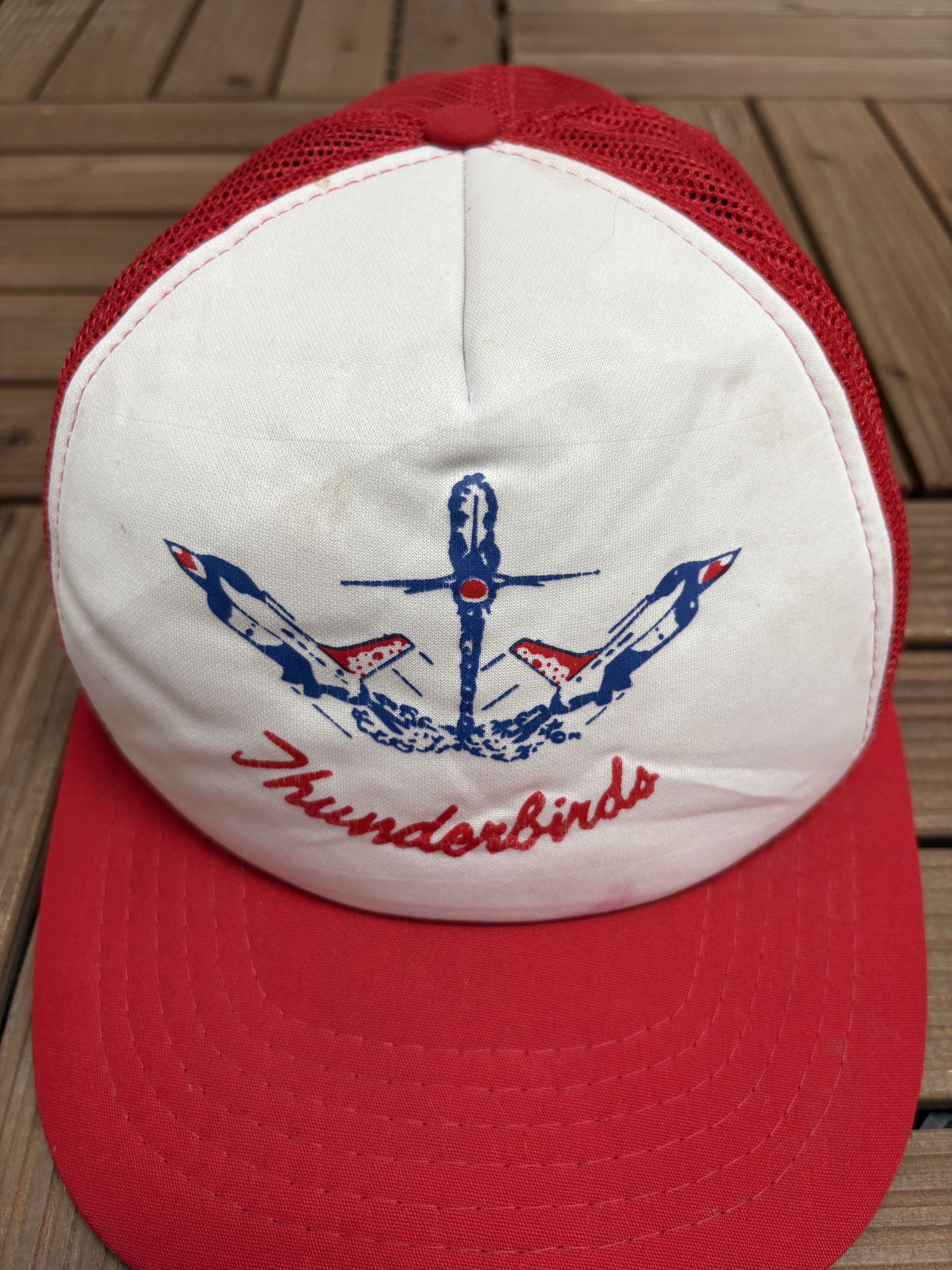 Vintage US Air Force Thunderbirds Vintage White Trucker Hat Size ONE SIZE - 3 Thumbnail