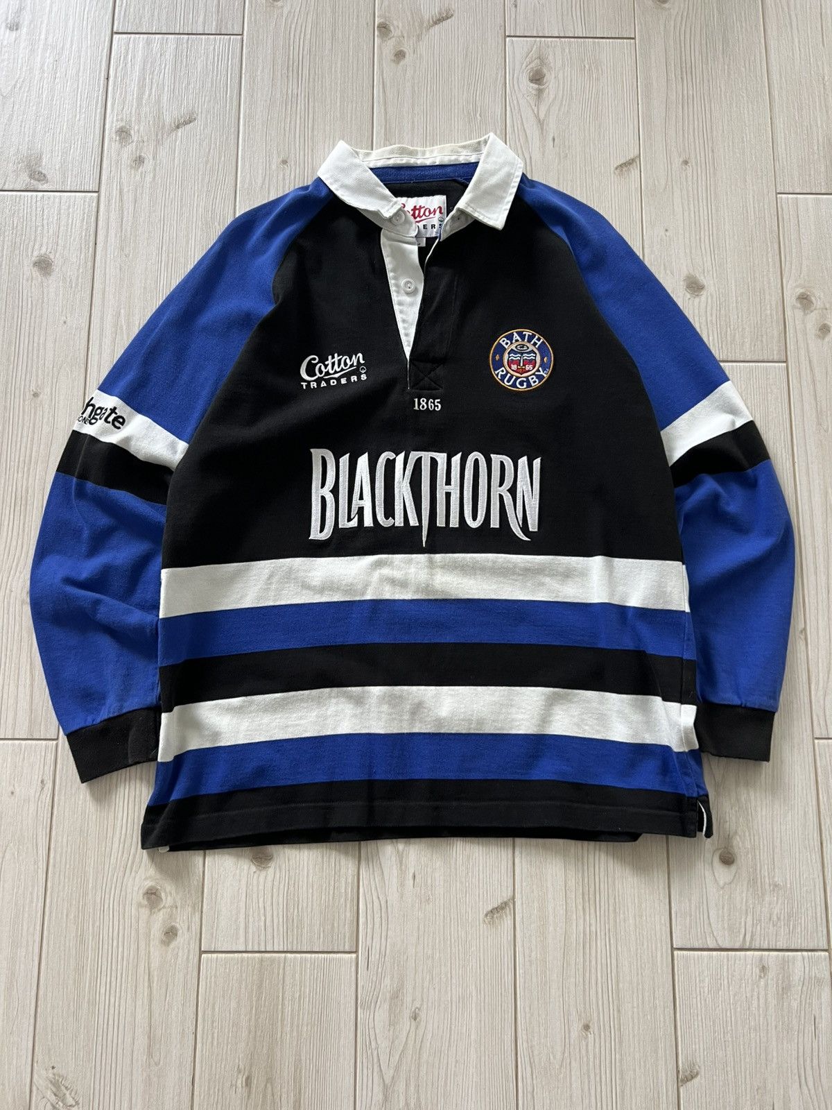 Cotton Traders Vintage Cotton Traders Bath Rugby Long Sleeve Rugby Shirt Size US L / EU 52-54 / 3 - 4 Thumbnail