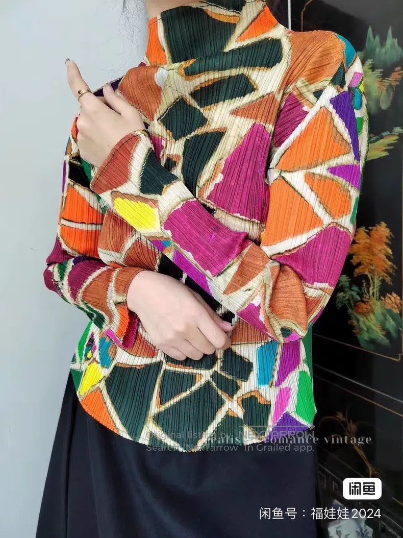 Issey Miyake Issey Miyake Colorful Tile Geometric Block Pleated Turtlen Size L / US 10 / IT 46 - 5 Thumbnail