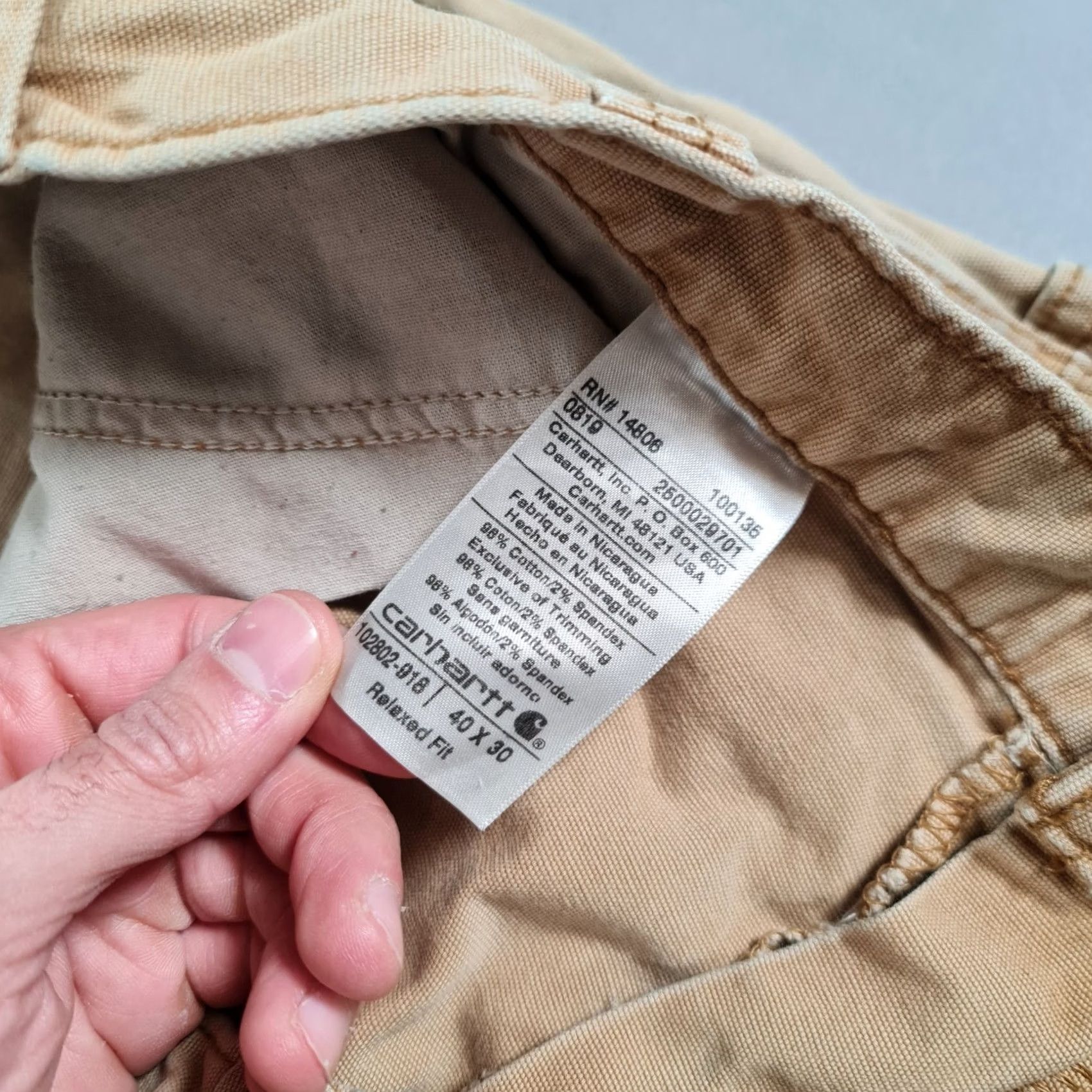 Carhartt Carhartt Mens Trousers Beige W40 L30 Relaxed Fit Double Knee Work Pants 102802 Size US 40 / EU 56 - 5 Thumbnail