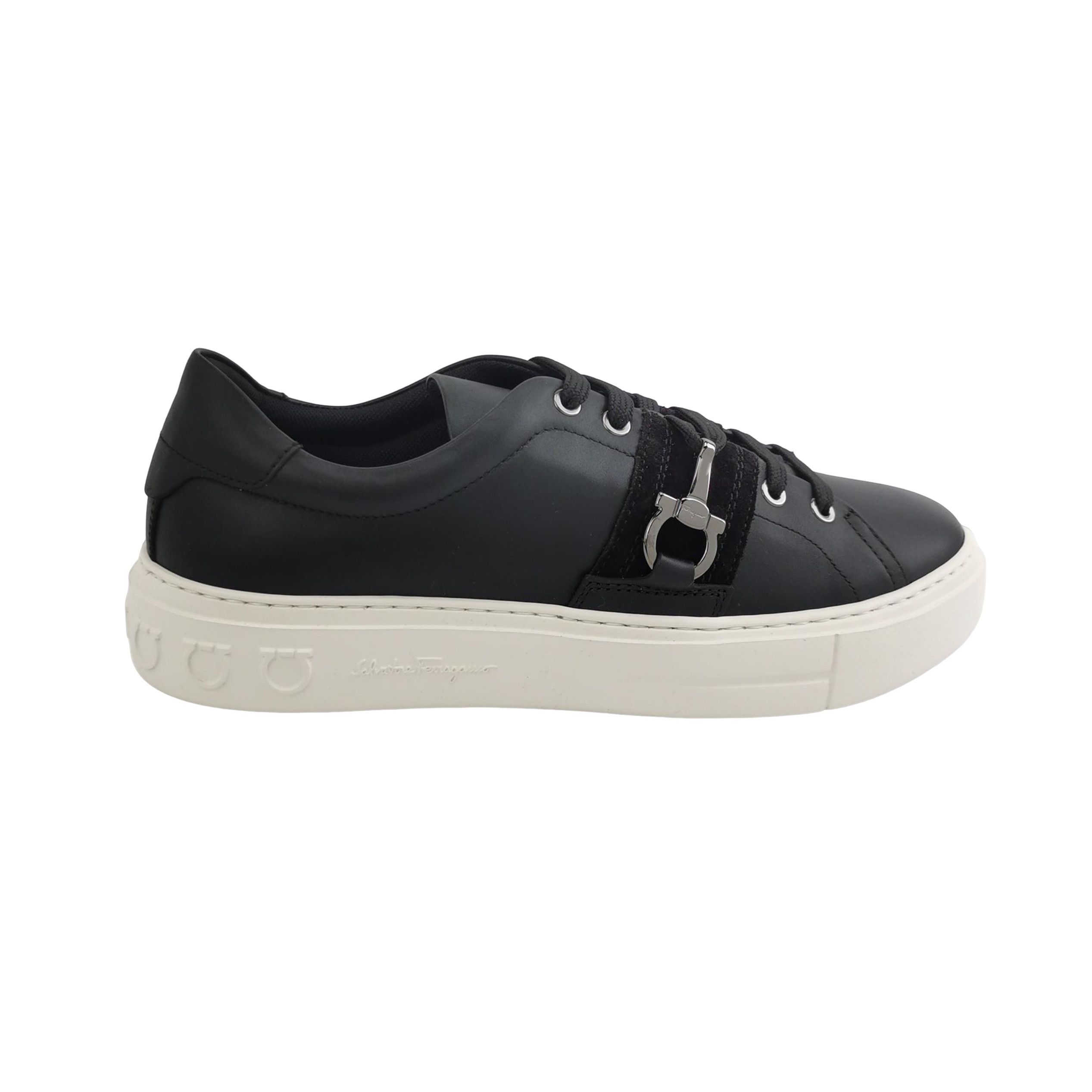 Salvatore Ferragamo Salvatore Ferragamo Gancini Leather Sneakers 7 Size US 7 / EU 40 - 1 Thumbnail